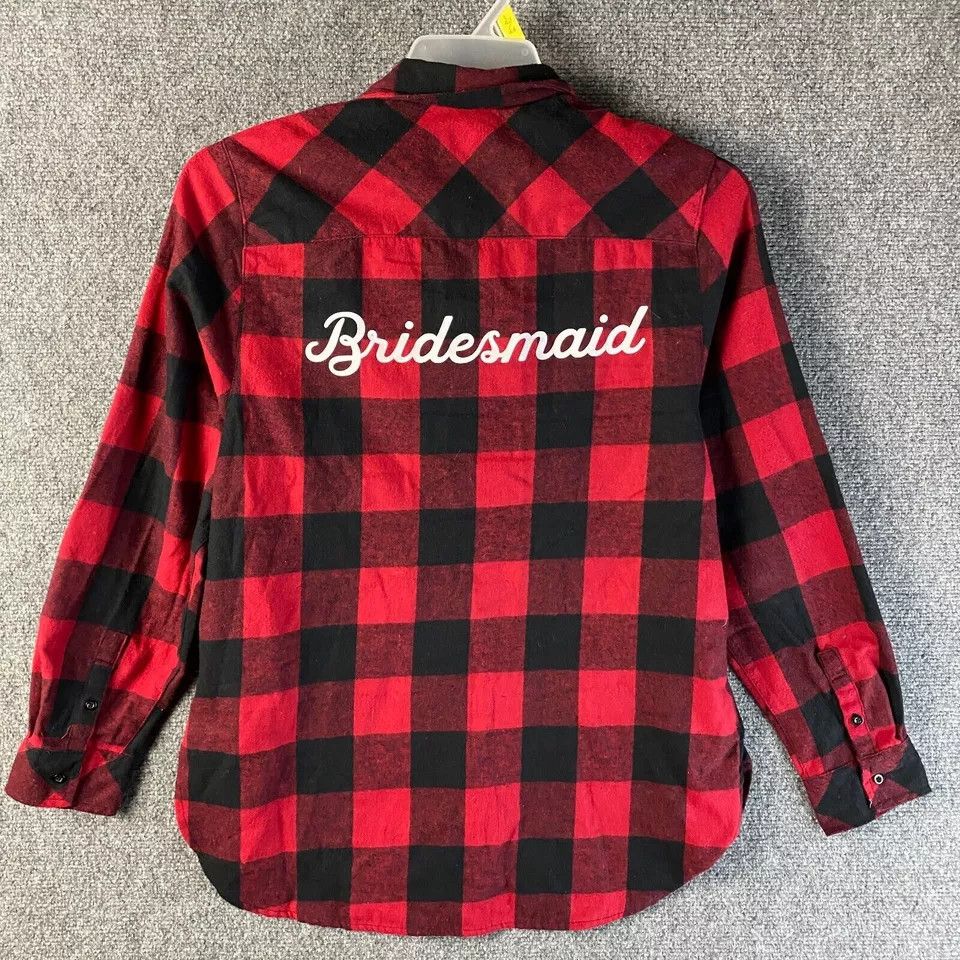 Burnside Burnside Flannel Shirt Medium Women's Red Bridesmaid M Size M / US 6-8 / IT 42-44 - 9 Thumbnail