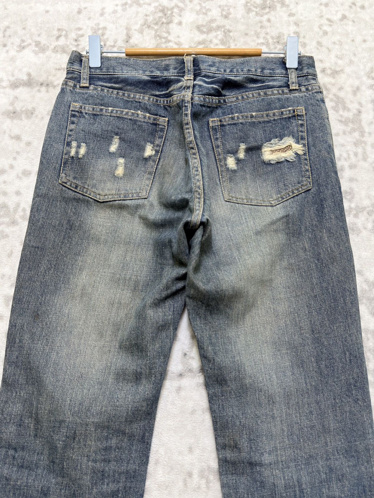Schlussel Schlussel Distressed Snake Patch Y2K Grunge Denim Jeans Size US 29 - 10 Thumbnail
