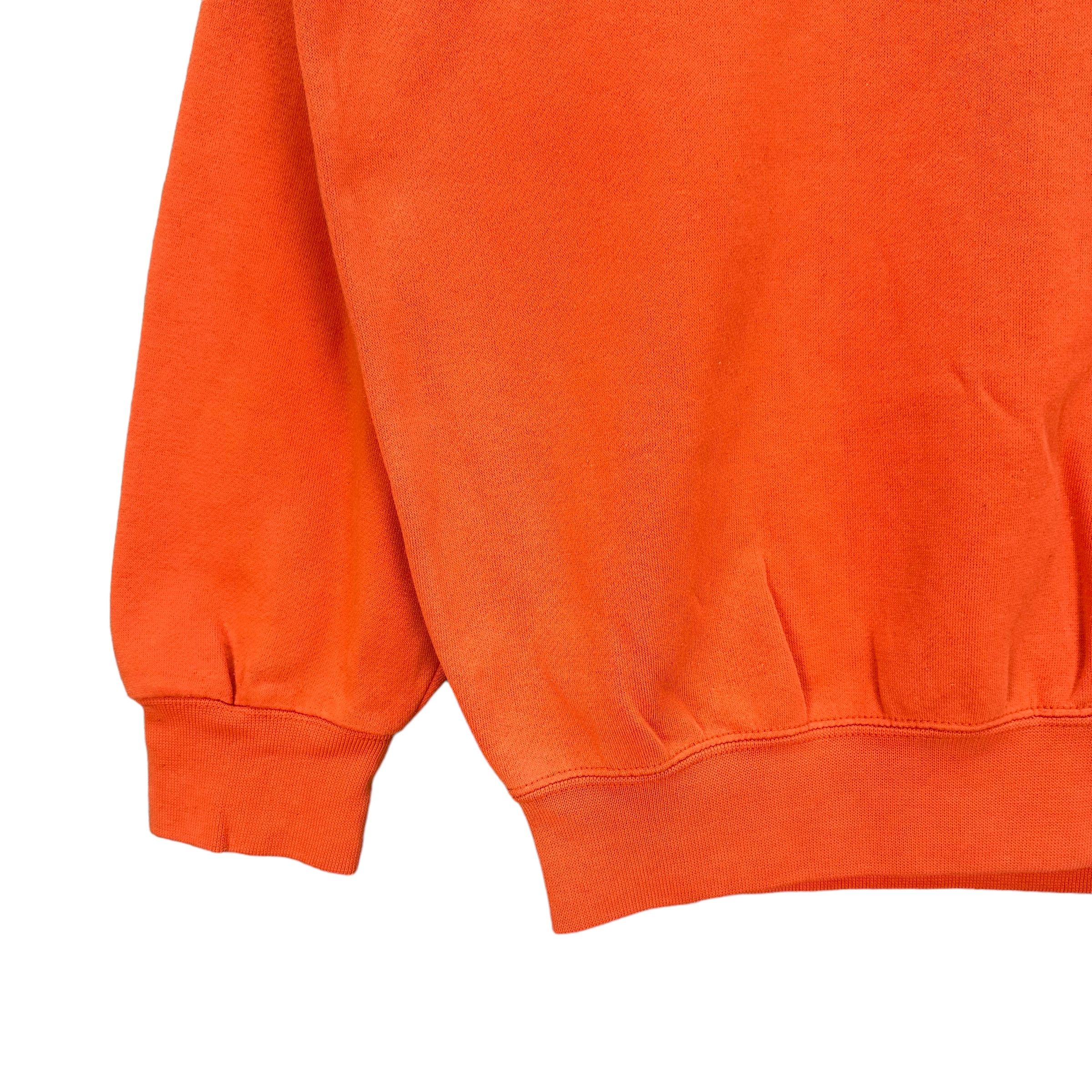Japanese Brand DJ FREE EMBROIDERY BIG LOGO ORANGE SWEATSHIRT #8700-021 Size US L / EU 52-54 / 3 - 7 Thumbnail