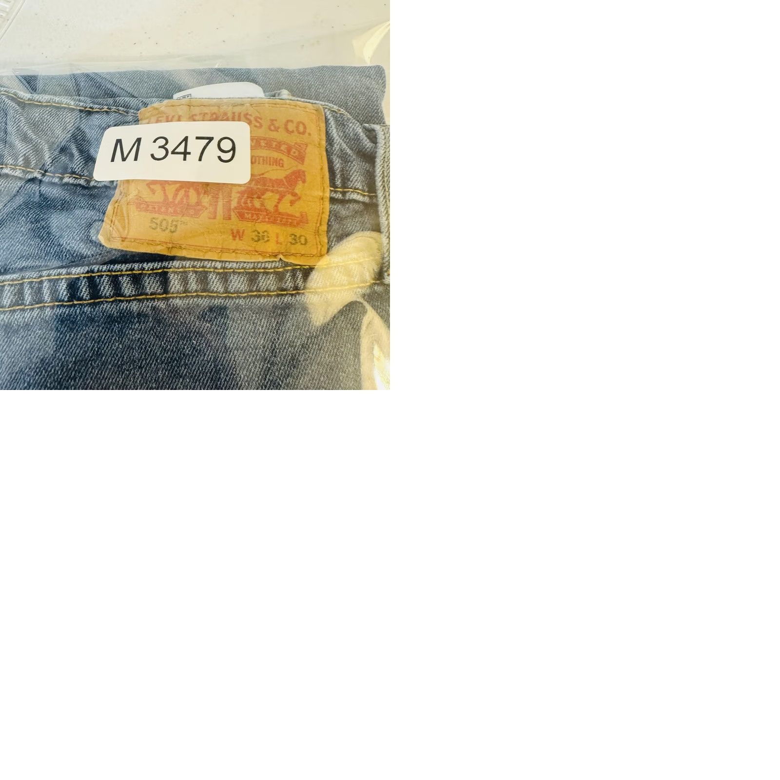 Levi's Levi's 505 Jeans Mens 36 Regular Zip Fly Denim Blue Medium Wash Straight 5-Pocket Size US 36 / EU 52 - 10 Thumbnail