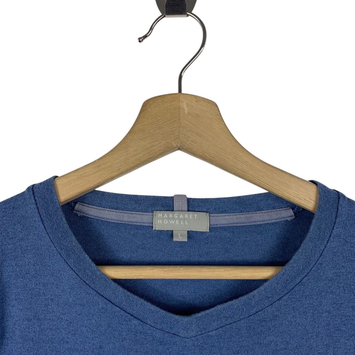 Designer × Margaret Howell MARGARET HOWELL v neck plain short sleeve tee Size US L / EU 52-54 / 3 - 5 Thumbnail