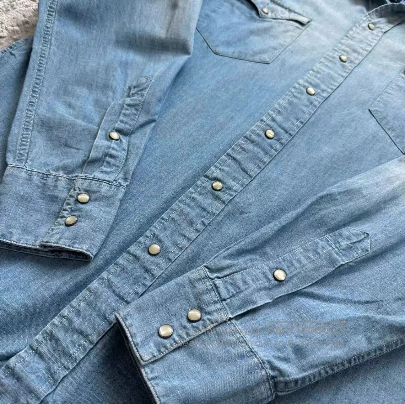 Polo Ralph Lauren POLO Ralph Lauren Western Washed Denim Shirt. Size US L / EU 52-54 / 3 - 3 Thumbnail