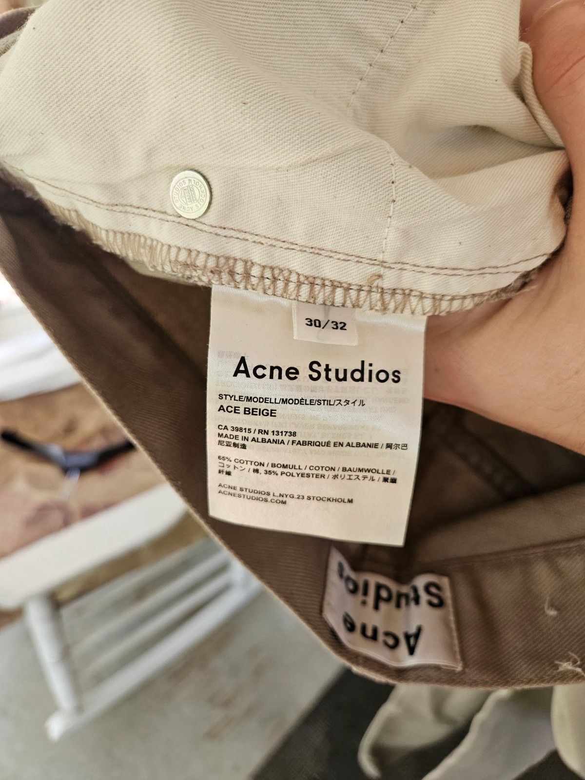 Acne Studios Ace Beige Khaki Pants Size US 32 / EU 48 - 7 Thumbnail