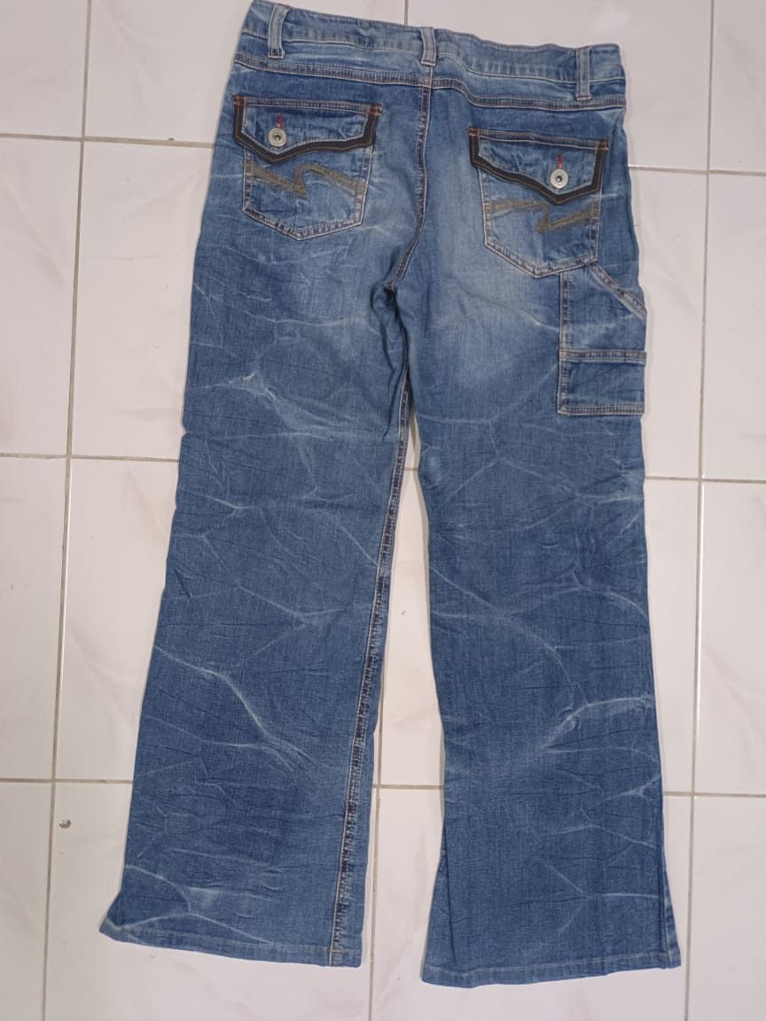 Japanese Brand Vintage Seriously Waxed Flare Bootcut Jeans Size US 32 / EU 48 - 2 Thumbnail