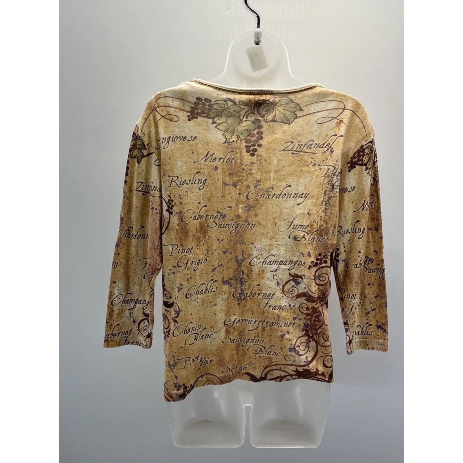 Other Cactus Bay Tattoo Print Womens S Top Merlot Wine Glasses Size S / US 4 / IT 40 - 4 Thumbnail