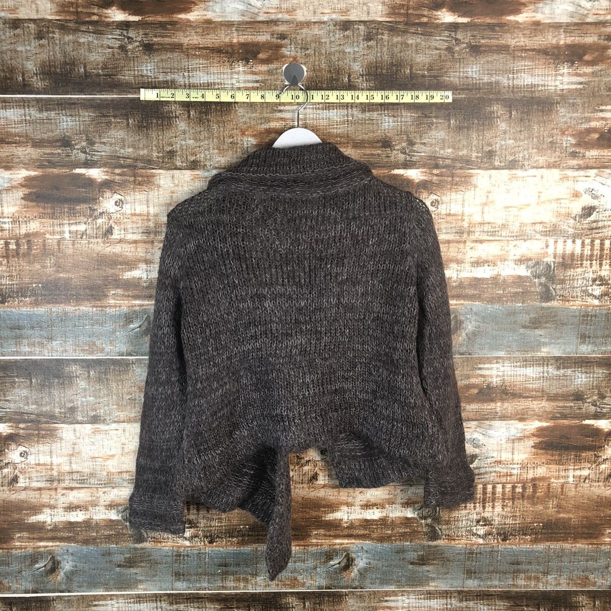 ABAHOUSE × Homespun Knitwear Abahouse Brown Cardigan mohair shaggy fur Knitwear #A2262 Size M / US 6-8 / IT 42-44 - 11 Thumbnail