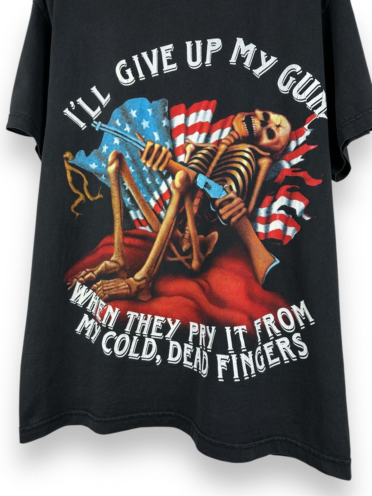 Vintage I'll Give Up My Gun When Pry It From My Cold Dead Fingers Size US L / EU 52-54 / 3 - 4 Thumbnail