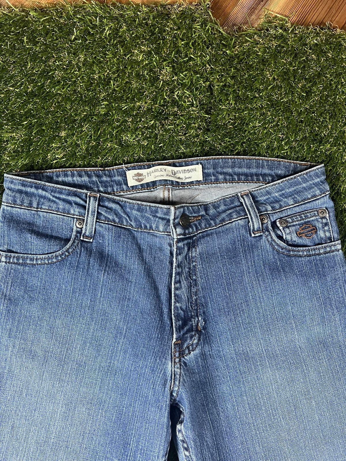 Harley Davidson Vintage Y2K Faded Harley Davidson Streetwear Denim Jeans Size US 30 / EU 46 - 4 Thumbnail