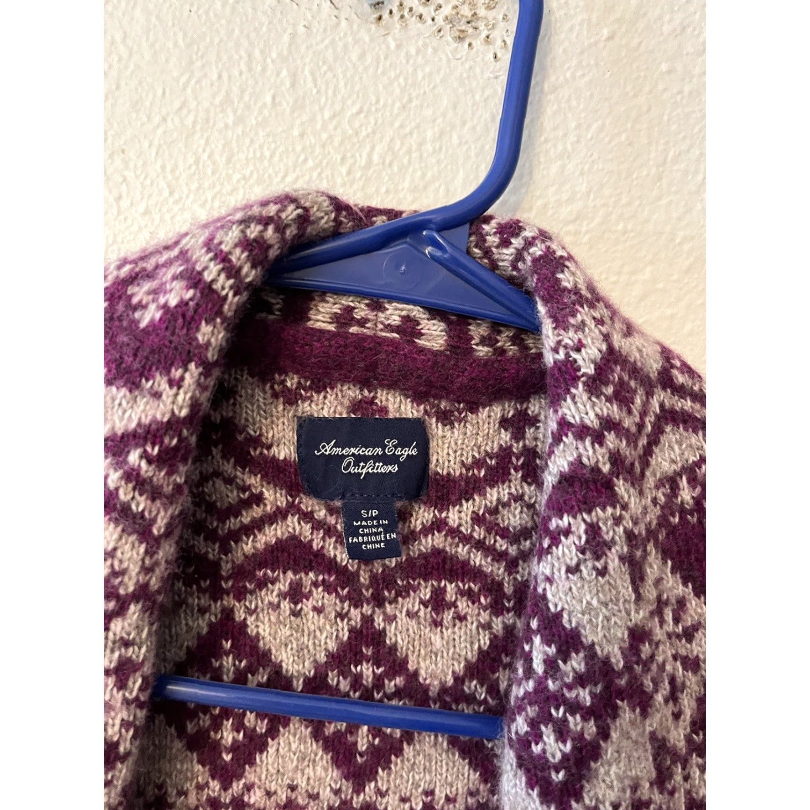 American Eagle Outfitters American Eagle Outfitters Open Front Long Sleeve Cardigan Sweater Womens Small Purple Gray Size S / US 4 / IT 40 - 3 Thumbnail