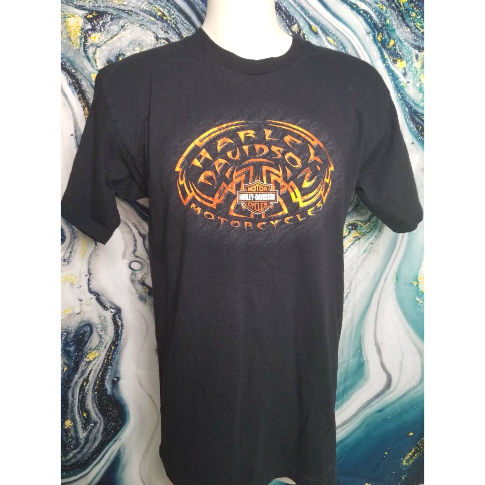 Harley Davidson VINTAGE Harley-Davidson T-Shirt Mens L Black Charcoal? Size US L / EU 52-54 / 3 - 2 Thumbnail
