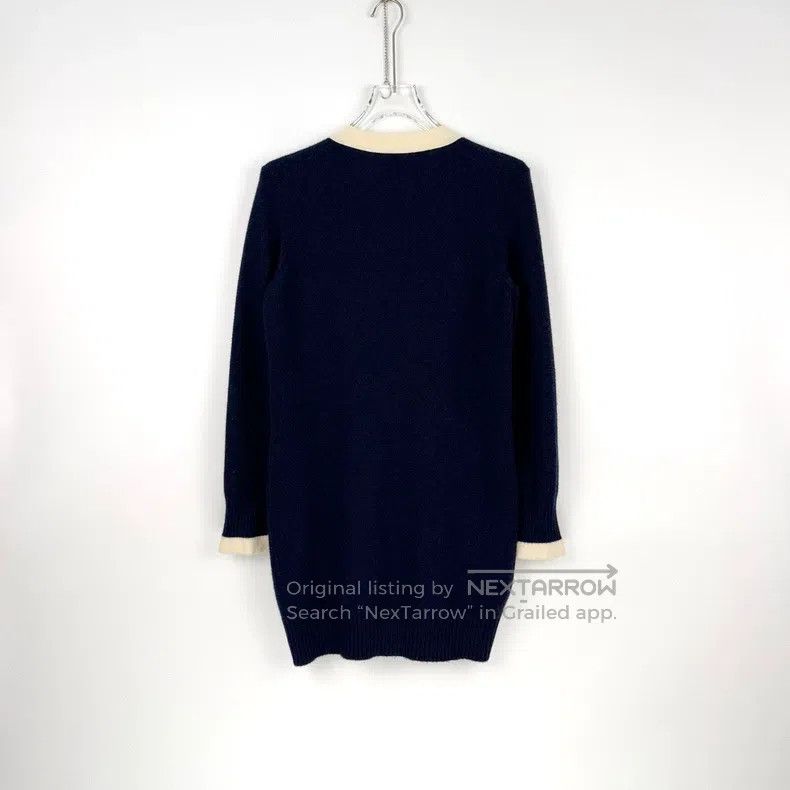 Chanel Chanel Dark blue and white classic logo cashmere medium an Size XS / US 0-2 / IT 36-38 - 4 Thumbnail
