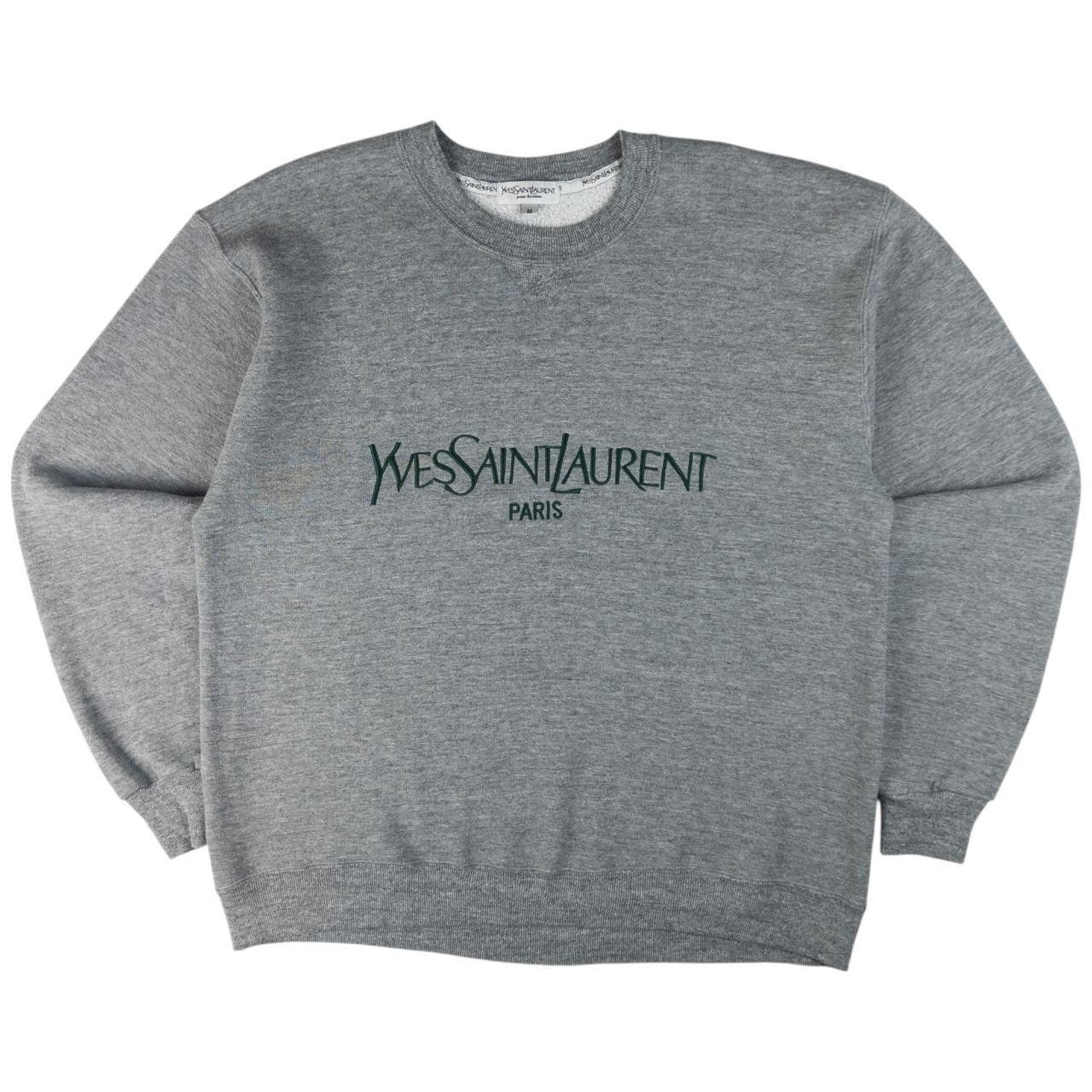 YSL Yves Saint Laurent Paris Embroidered Sweatshirt Size M