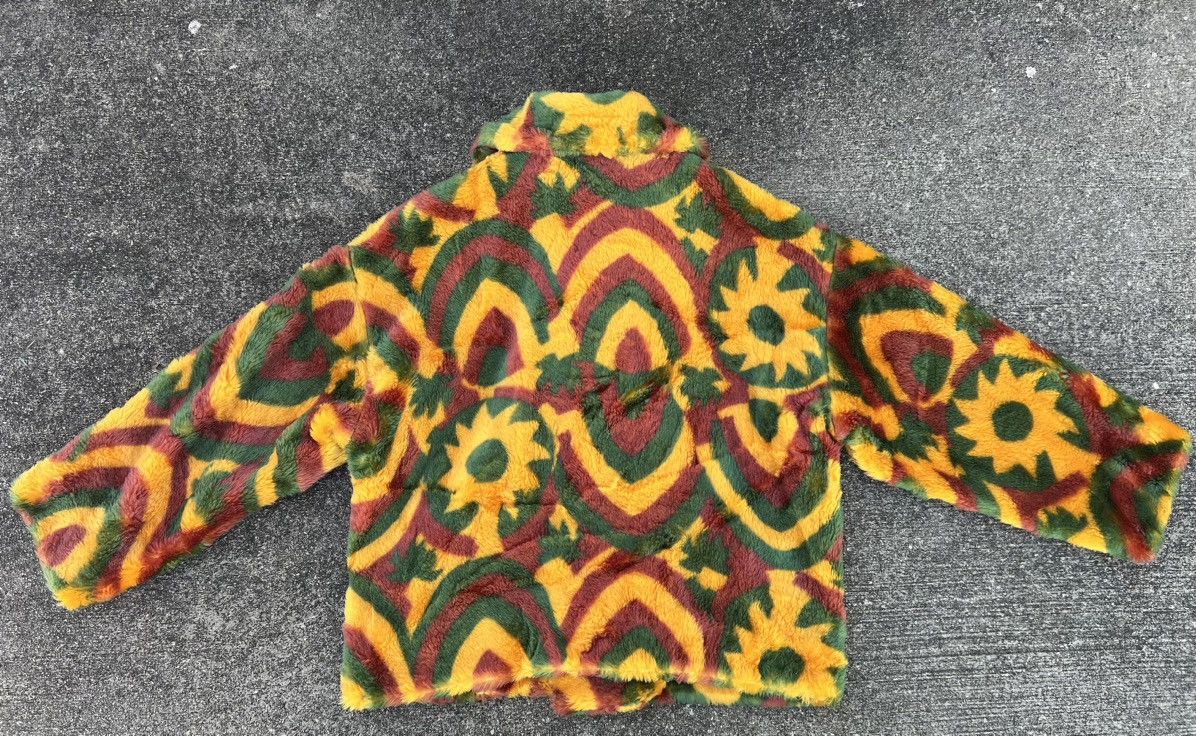 Enrico Coveri Vintage Enrico Coveri Sport Psychedelic Fleece Coat Jacket Size US M / EU 48-50 / 2 - 2 Thumbnail