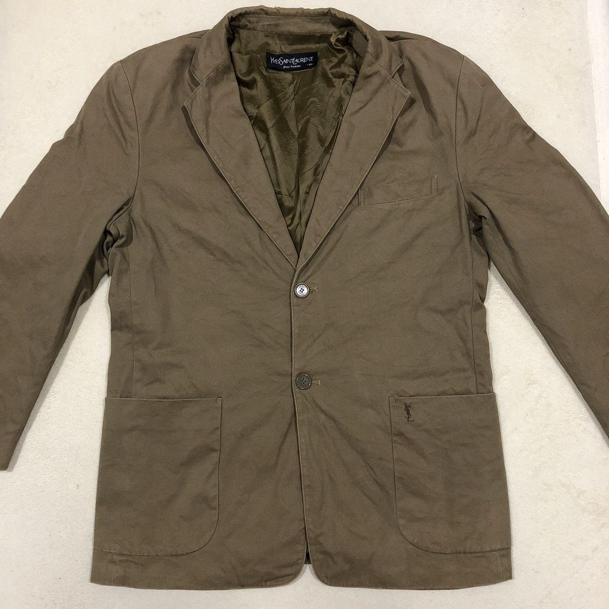 Vintage × Yves Saint Laurent VINTAGE YVES SAINT LAUREN Small Embroidered Logo Blazers Size US M / EU 48-50 / 2 - 1 Thumbnail