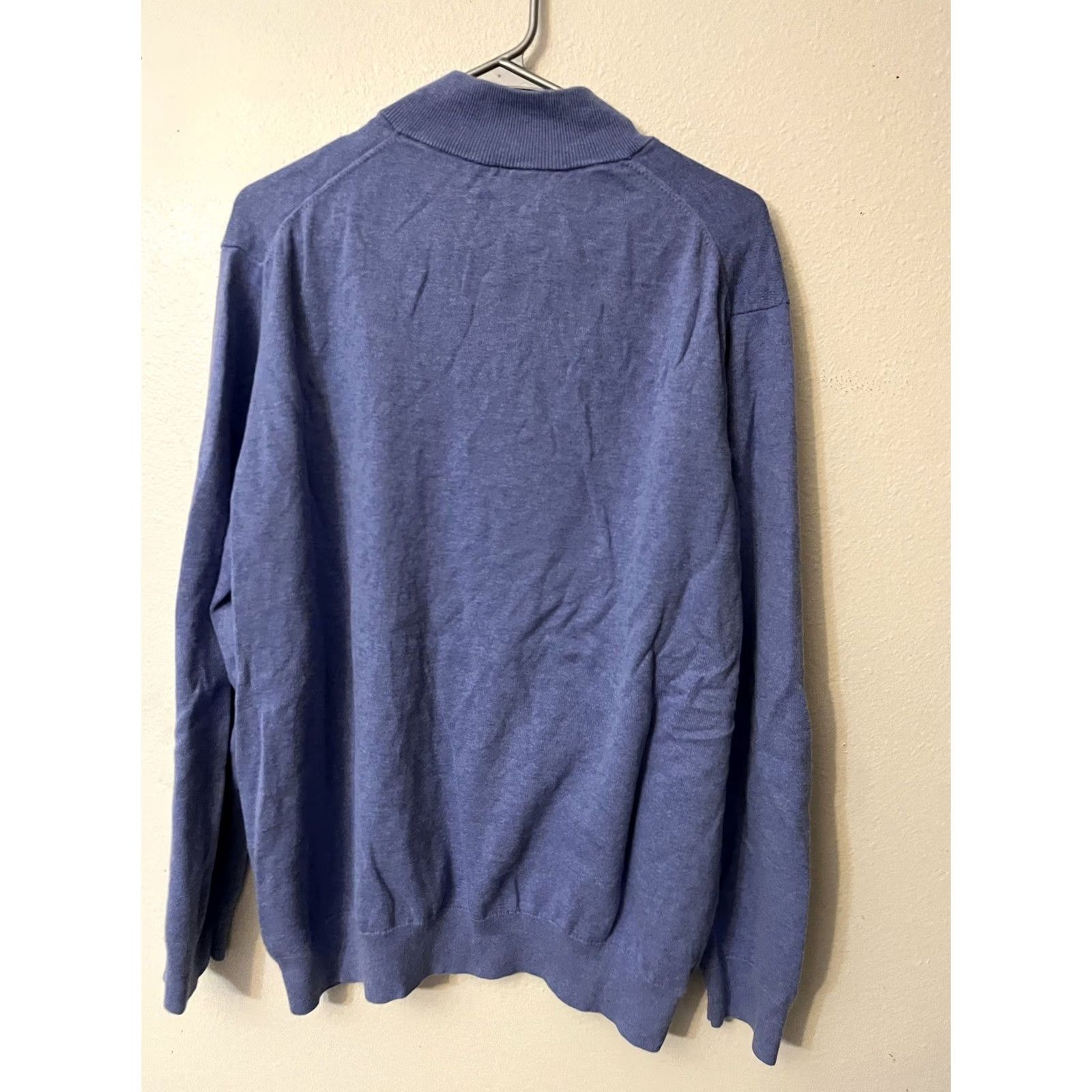 Vineyard Vines Vineyard Vines Sweater Mens XL Blue 1/4 Zip Cotton/Cashmere Size Size US XL / EU 56 / 4 - 2 Thumbnail