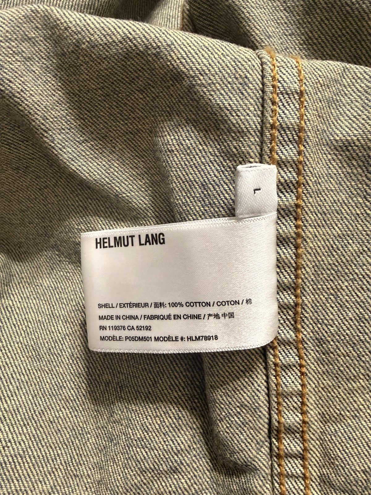 Helmut Lang Helmut Lang Distressed Denim Uniform Shirt Jacket - Size L Size US L / EU 52-54 / 3 - 6 Thumbnail