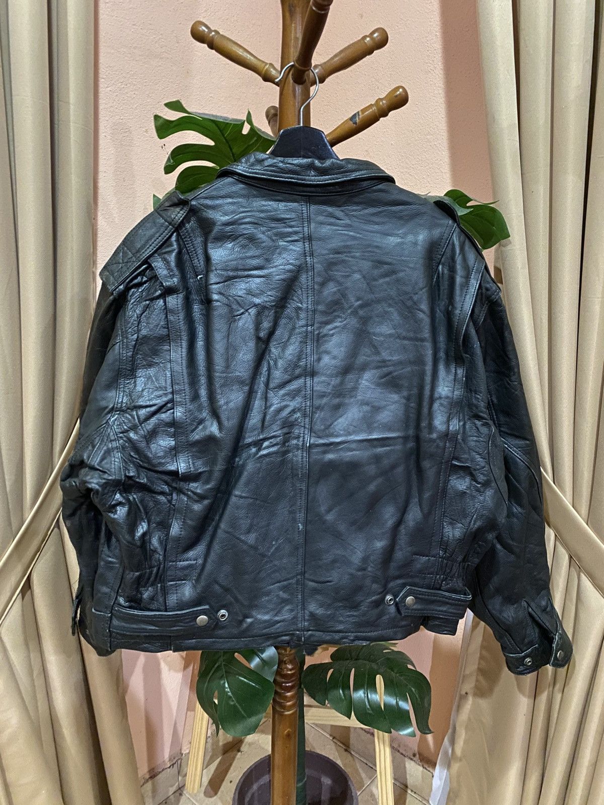 Other Vintage Ghezzi Aero Wear Black Leather Blouson Jacket Size US L / EU 52-54 / 3 - 9 Thumbnail