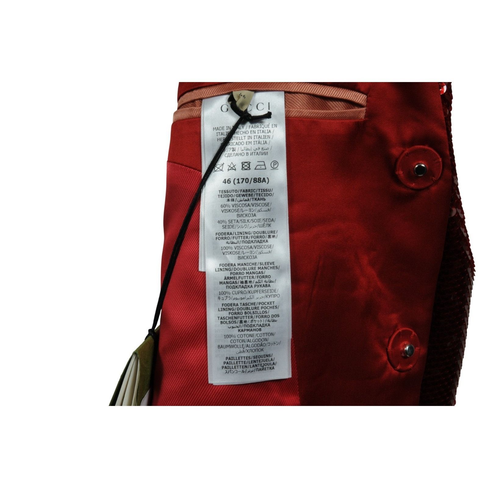 Gucci Fully Sequin Jacket Size IT 46 Slim Red Blazer Size US S / EU 44-46 / 1 - 12 Thumbnail