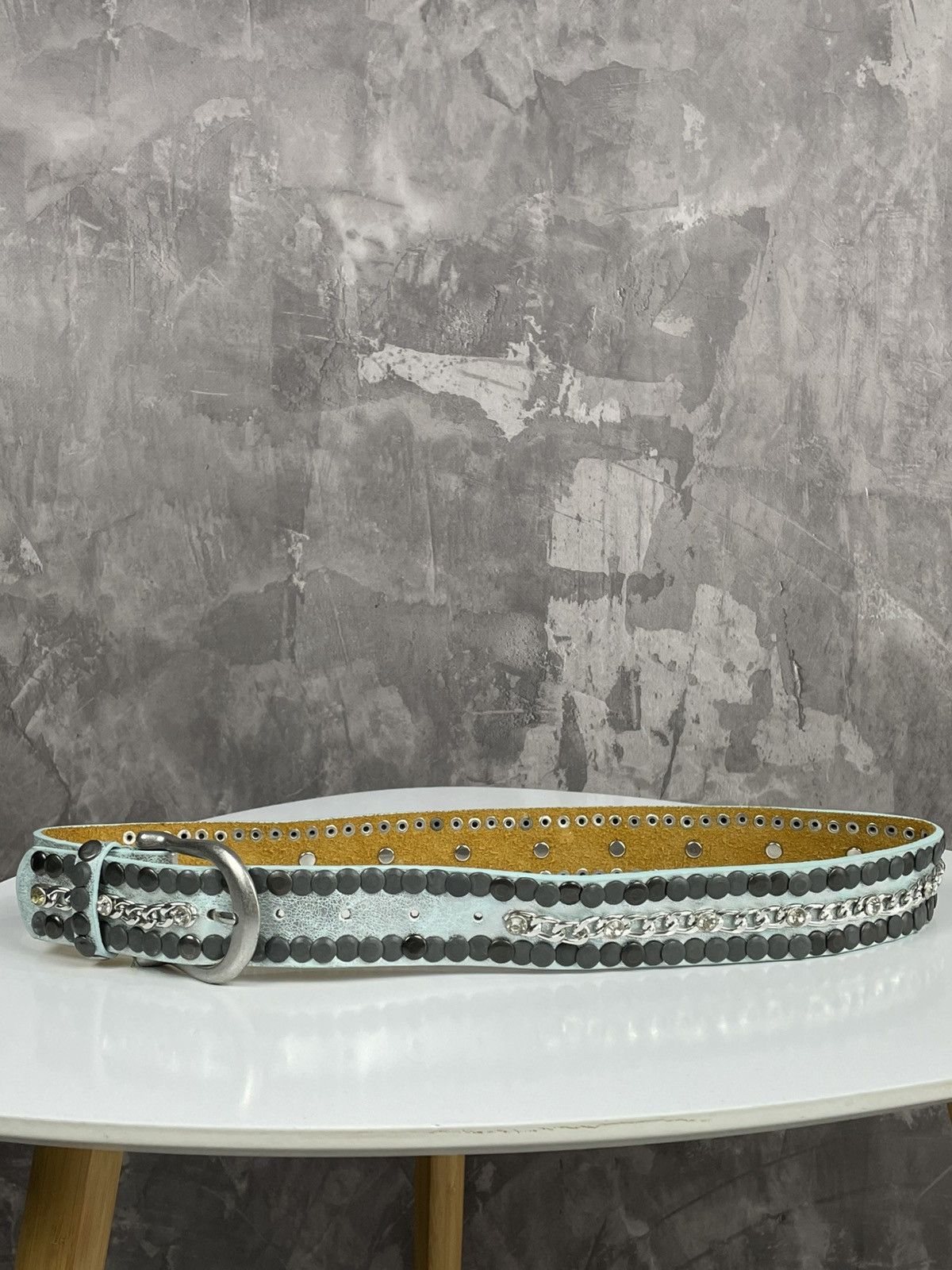 Hysteric Glamour × If Six Was Nine Rhinestone belt B.B. Simons styled Y2K Archive Leather belt Size ONE SIZE - 1 Thumbnail
