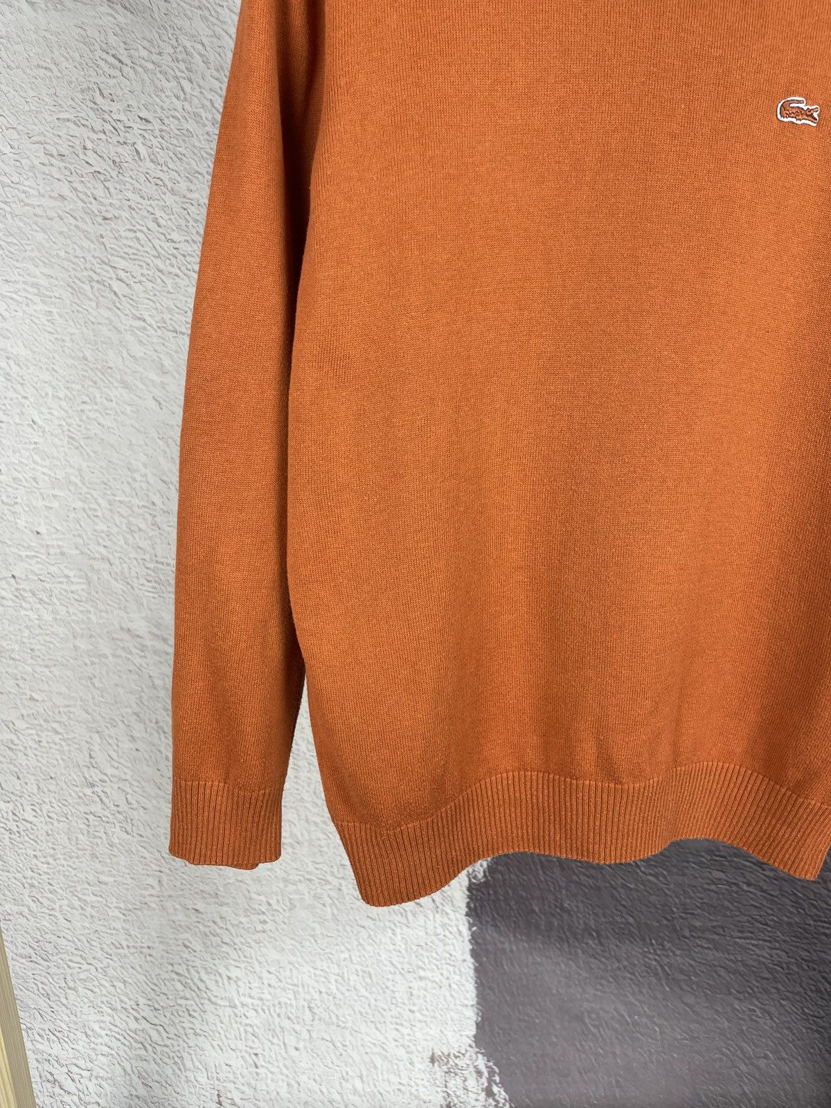 Lacoste × Vintage Lacoste vintage high neck brick colour sweater Size US M / EU 48-50 / 2 - 4 Thumbnail