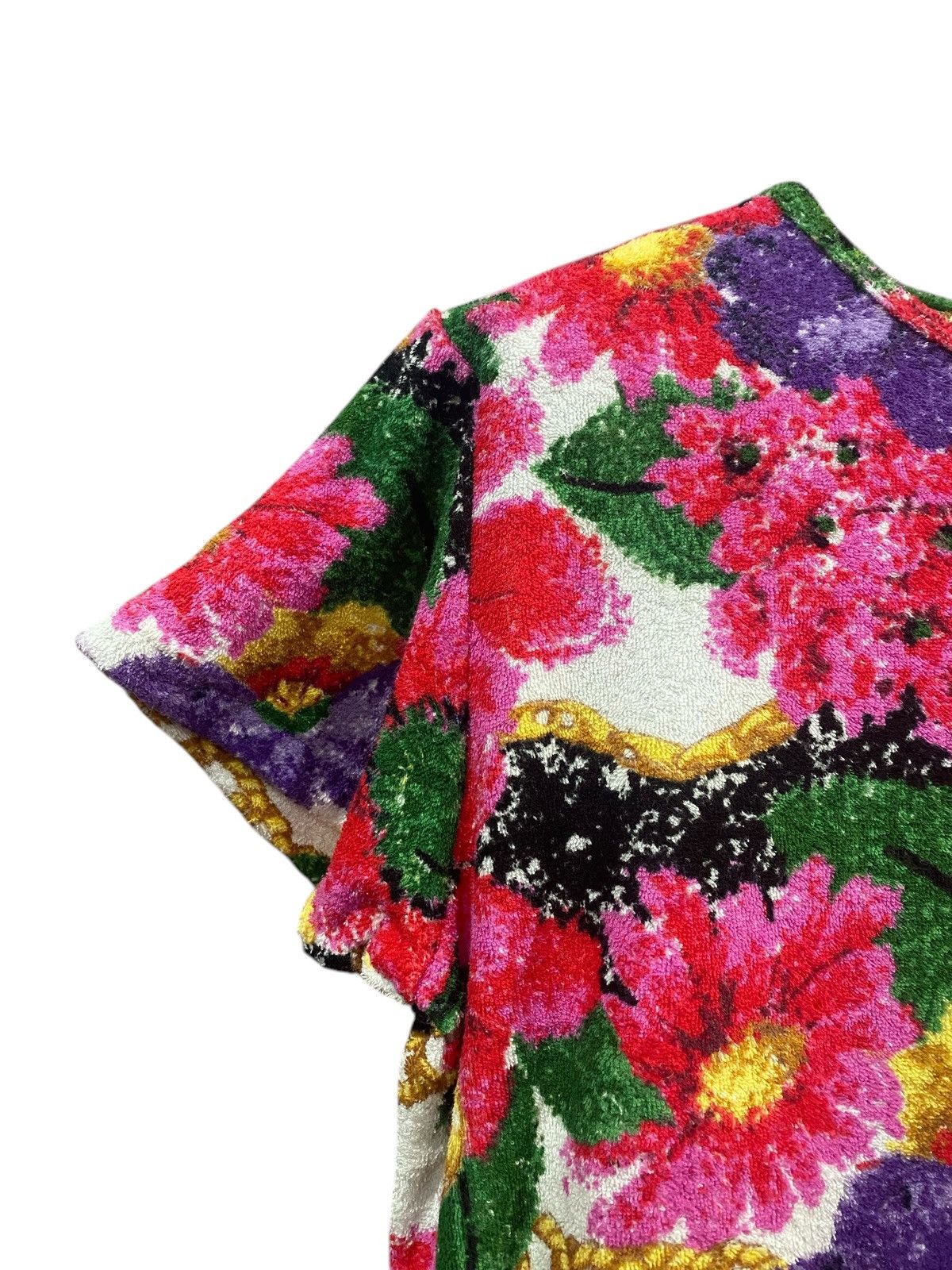 Celine CELINE Floral Velvet Blouse Shirt Size L / US 10 / IT 46 - 7 Thumbnail