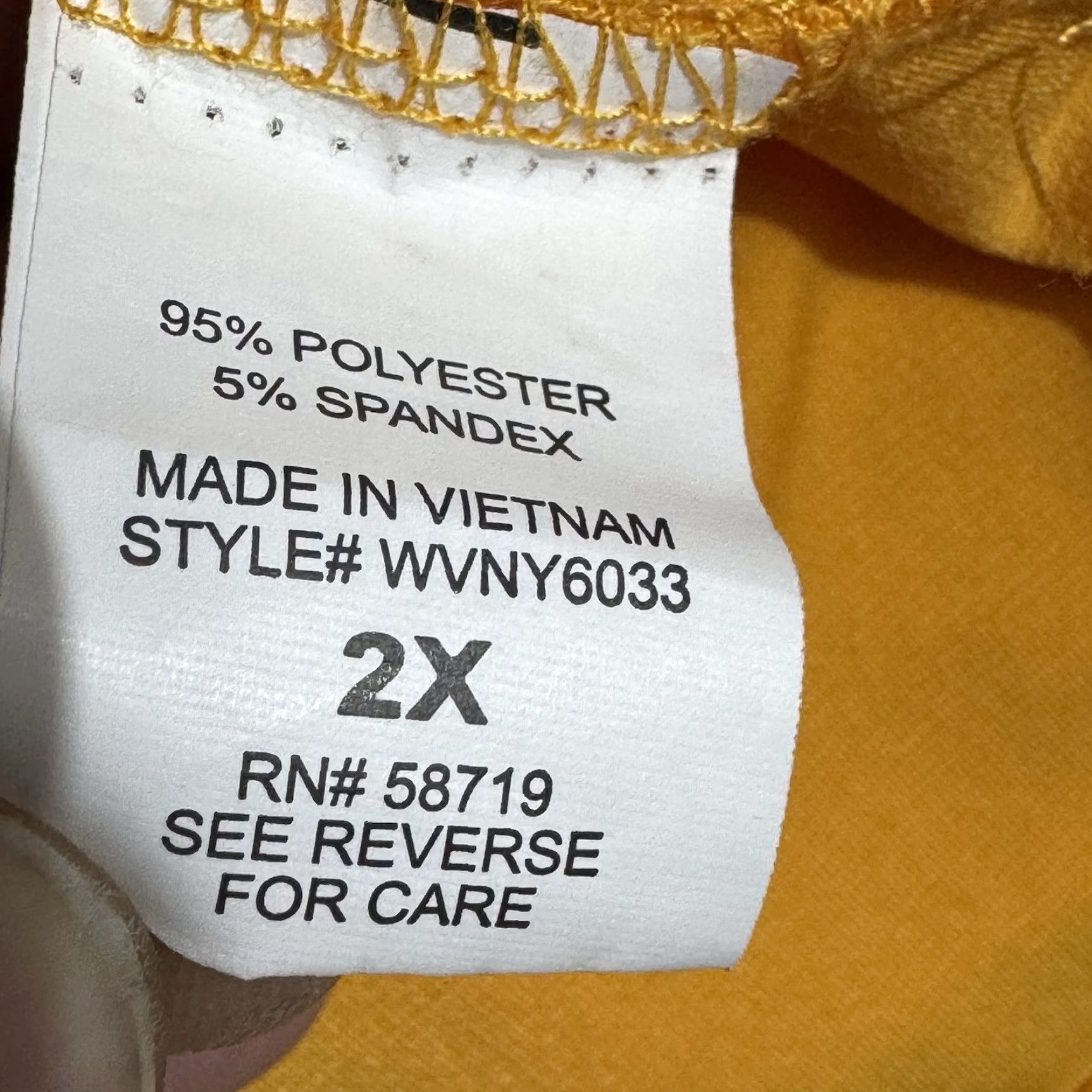 Vintage Notations Top Women 2X Plus Grommet Detail Boho Earthy Lagenlook Stretch Casual Shirt Womens 2X Yellow Cap Sleeve Round Neck Pullover Blouse Bohemian Size XXL / US 16-18 / IT 52-54 - 5 Thumbnail