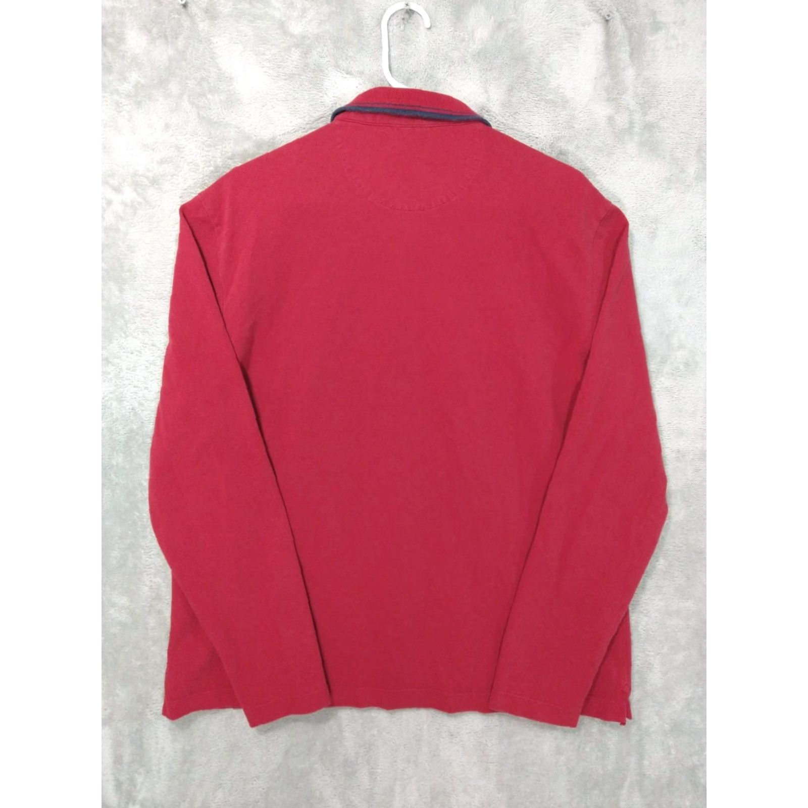 UNTUCKit UNTUCKit Polo Shirt Men XL Red Long Sleeve Pima Cotton Casual Preppy Beaux - Classic Fit Size US XL / EU 56 / 4 - 2 Thumbnail