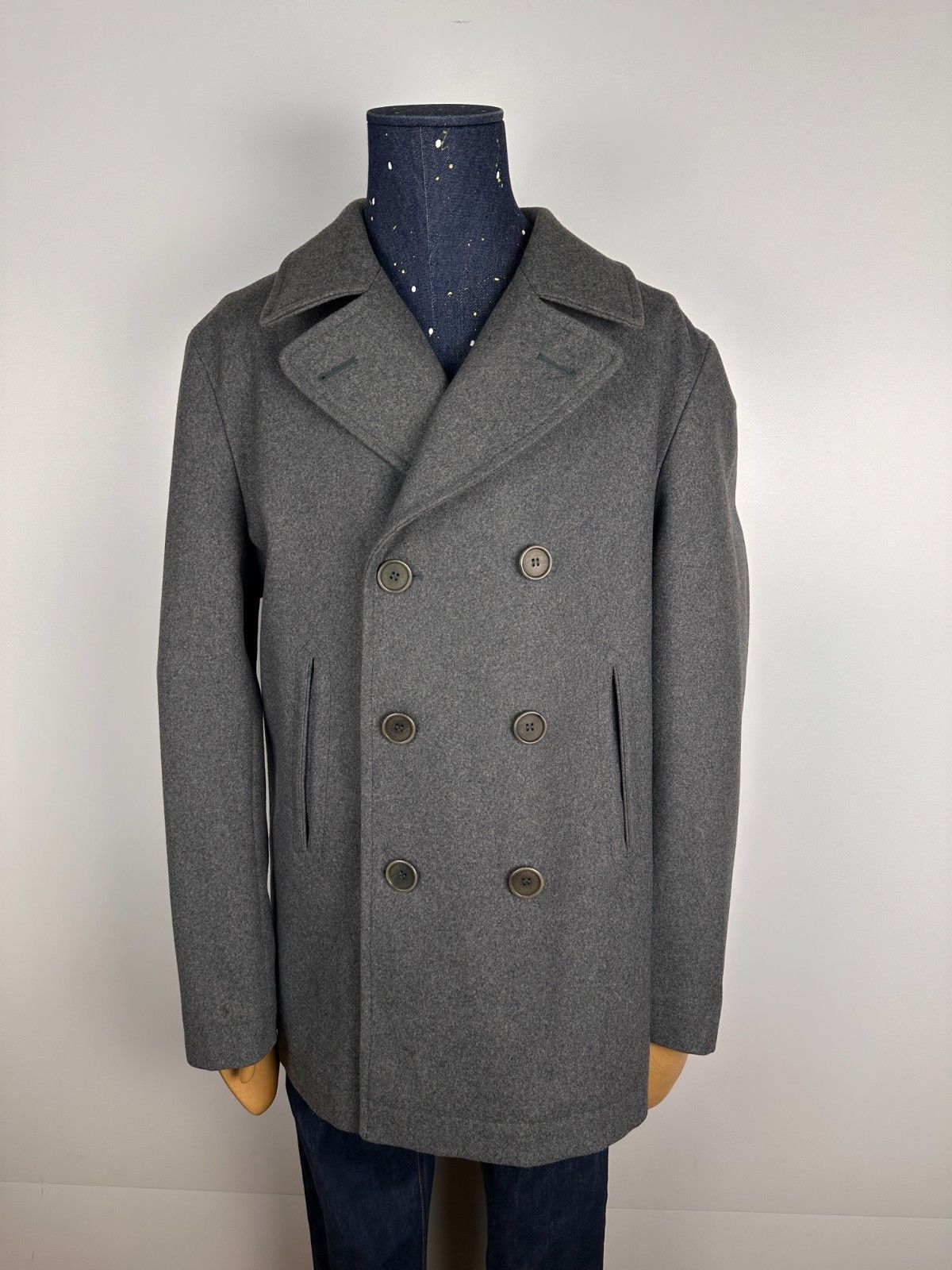 Lacoste Lacoste Wool Double Breasted Coat Grey Mens Size XL Size US XL / EU 56 / 4 - 1 Thumbnail