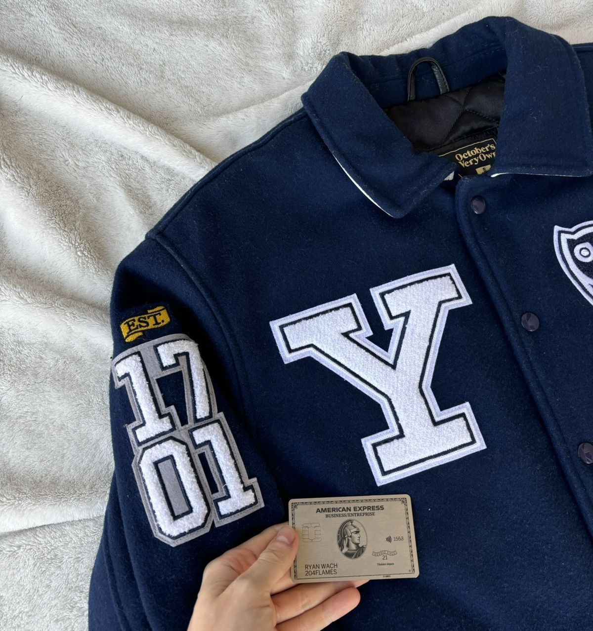 October's Very Own OVO x Yale University Navy Varsity Jacket Size US S / EU 44-46 / 1 - 5 Thumbnail