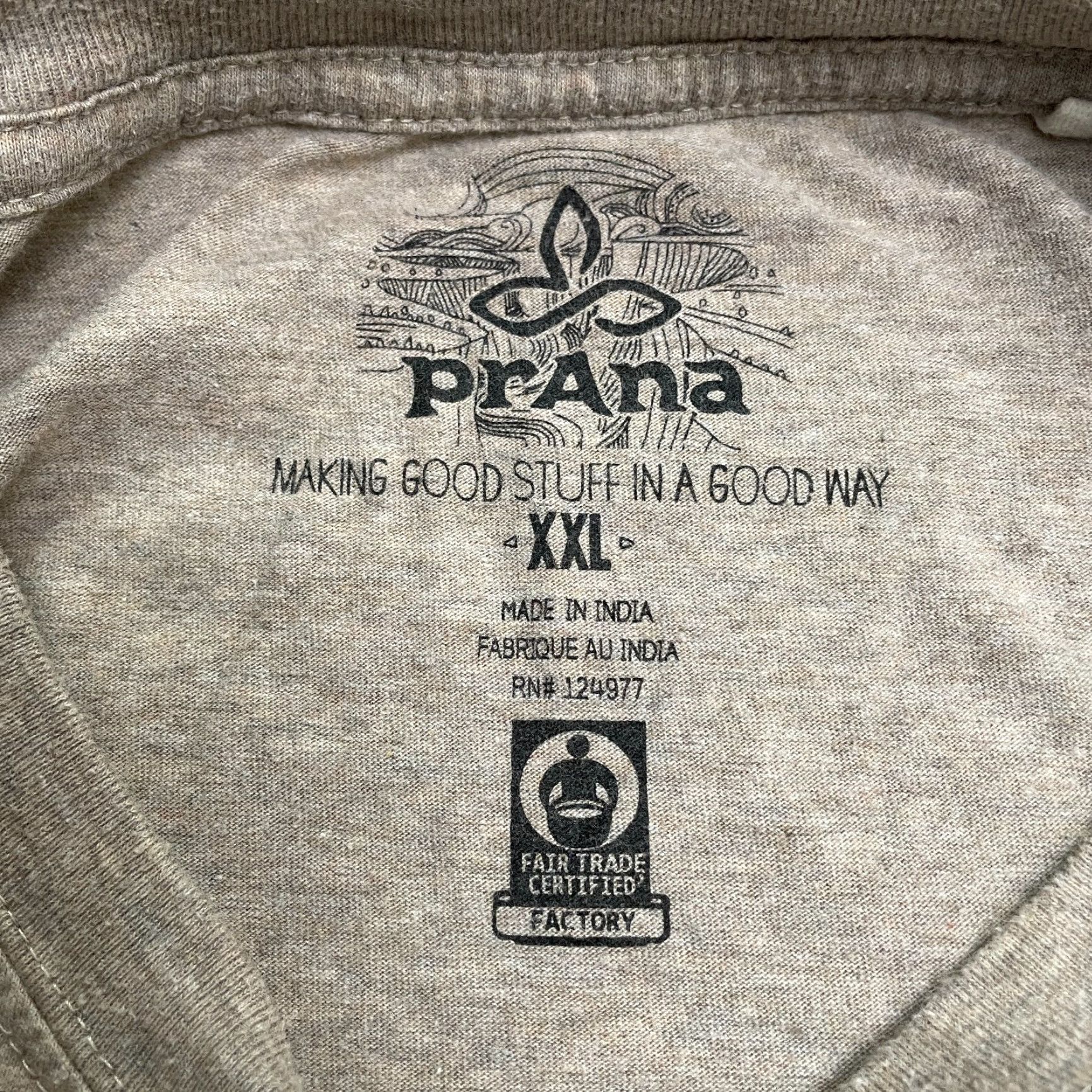 Prana Prana Graphic Shirt Mens XXL Brown Short Sleeve Cotton Tee Logo Breathable Outdoor Classic Mens Size US XXL / EU 58 / 5 - 6 Thumbnail
