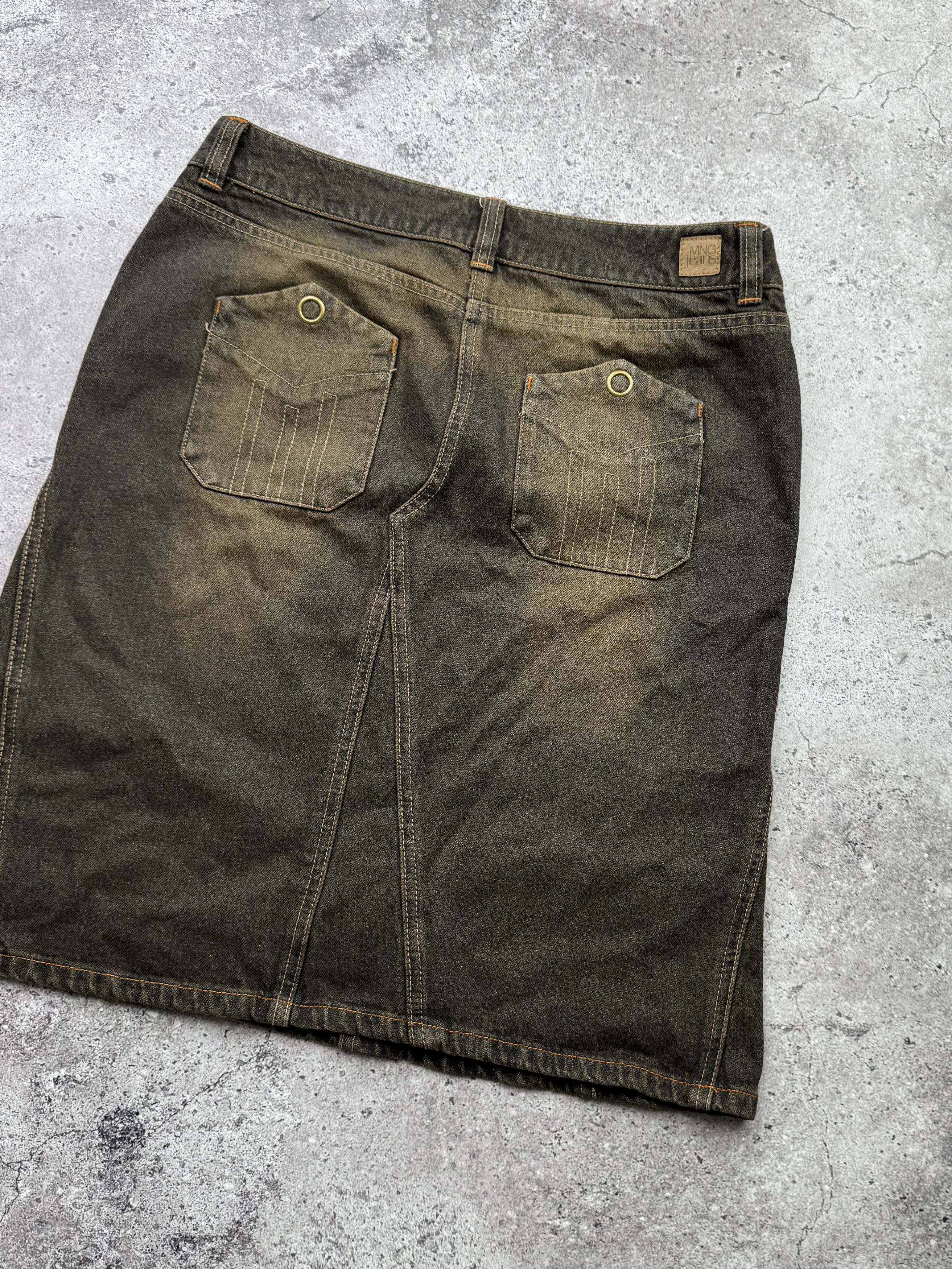 Japanese Brand Vintage Faded Midi Skirt C641(V191) Size 30" / US 8 / IT 44 - 6 Thumbnail