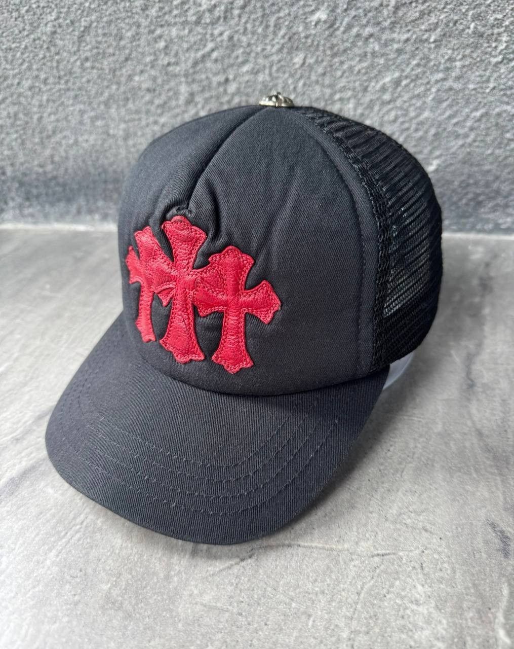 Chrome Hearts Chrome Hearts Cross Leather Baseball Cap Size ONE SIZE - 1 Thumbnail