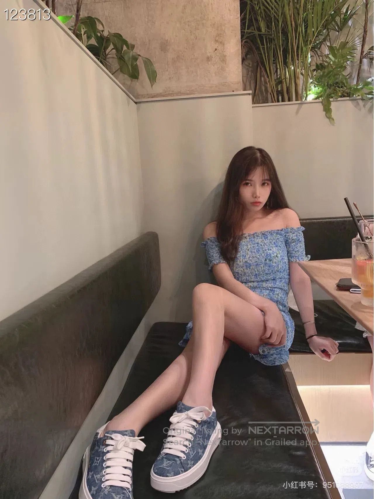 Louis Vuitton Time Out Denim Monogram Sneakers. Size US 4.5 / IT 34.5 - 8 Thumbnail