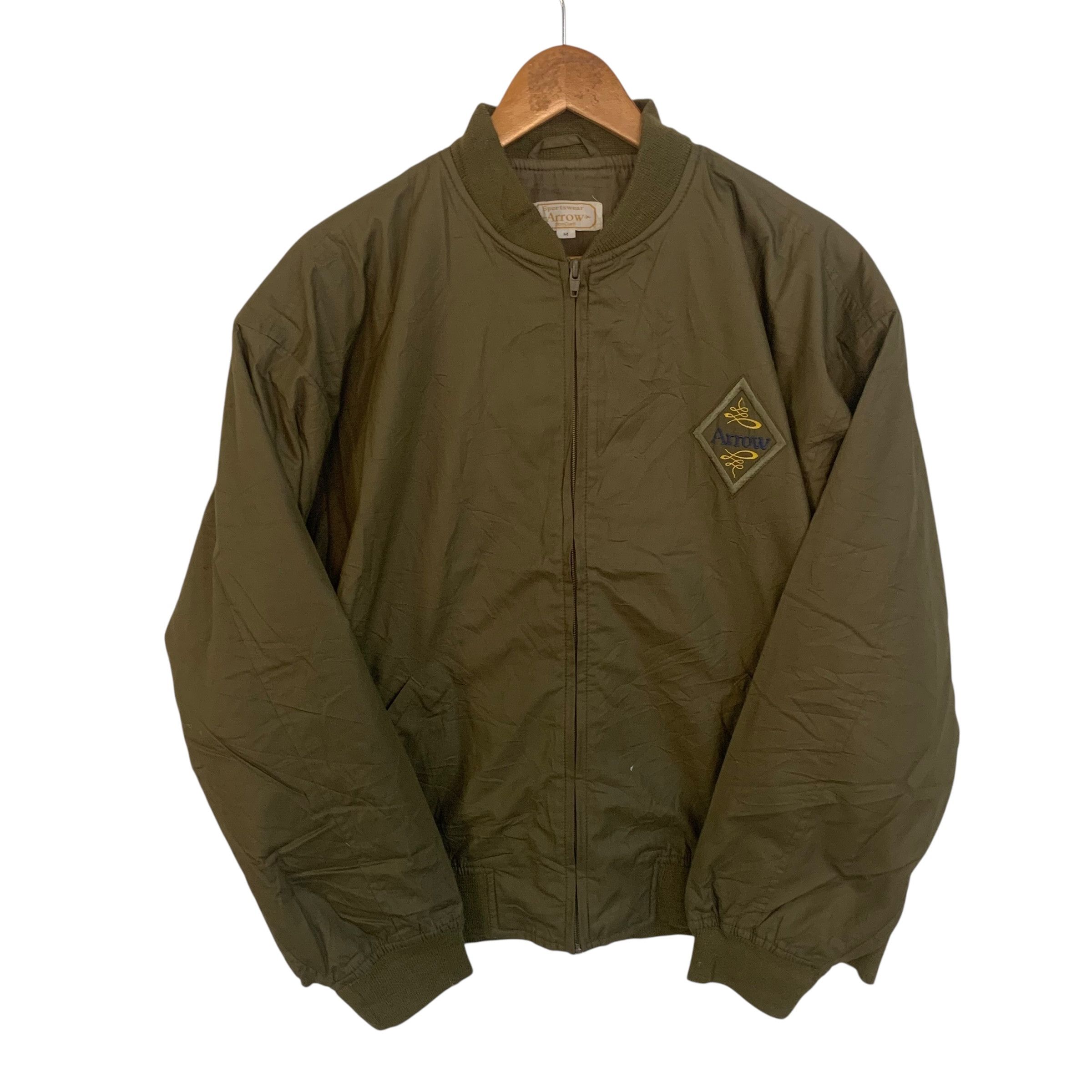 Arrow × Vintage Vintage Arrow Bomber Jacket Sweater Army Size US XL / EU 56 / 4 - 2 Thumbnail