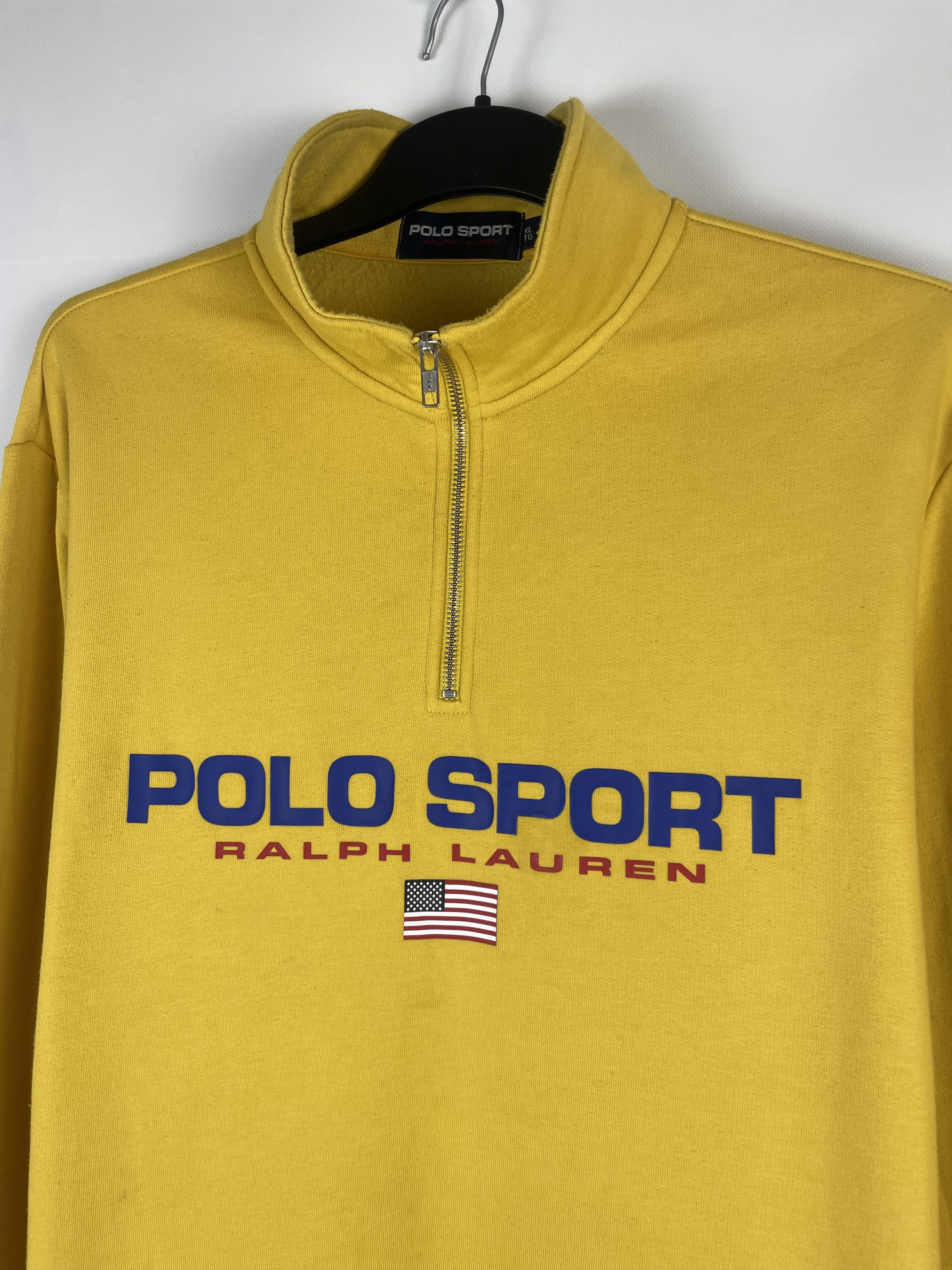 Polo Ralph Lauren Polo Sport Ralph Lauren Yellow 1/4 Zip Sweatshirt Vintage Size US XL / EU 56 / 4 - 4 Thumbnail