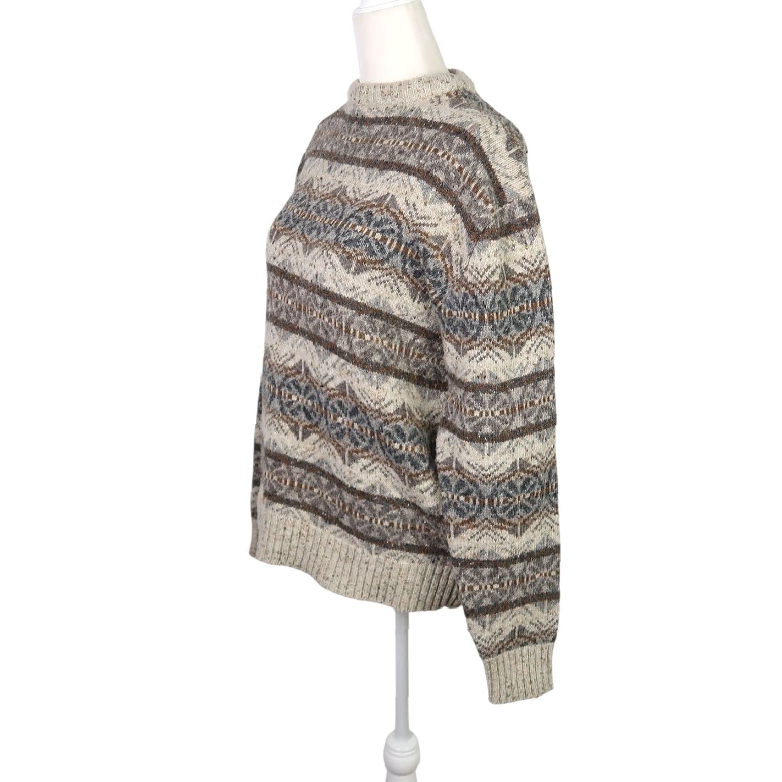 Vintage VINTAGE 90s Saugatuck Dry Goods tan snowflake knit sweater Mens XL Pullover Wool Acrylic Fair Isle Casual Fall Winter Sportswear Mens XL Size US XL / EU 56 / 4 - 3 Thumbnail