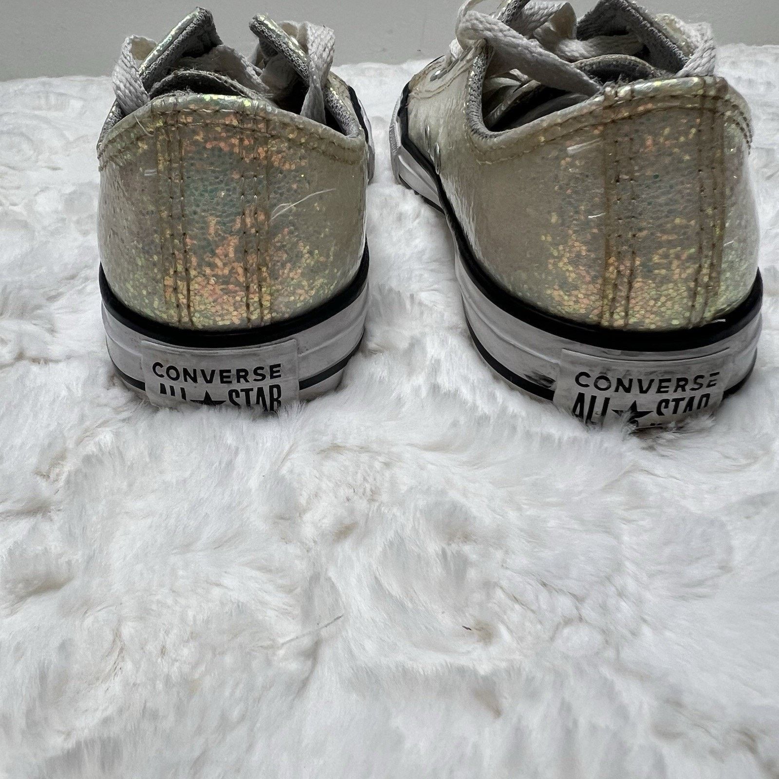 Converse Converse All Star Iridescent Sneaker Girl Sz 3 White Low Top Size US 4 / IT 34 - 5 Thumbnail