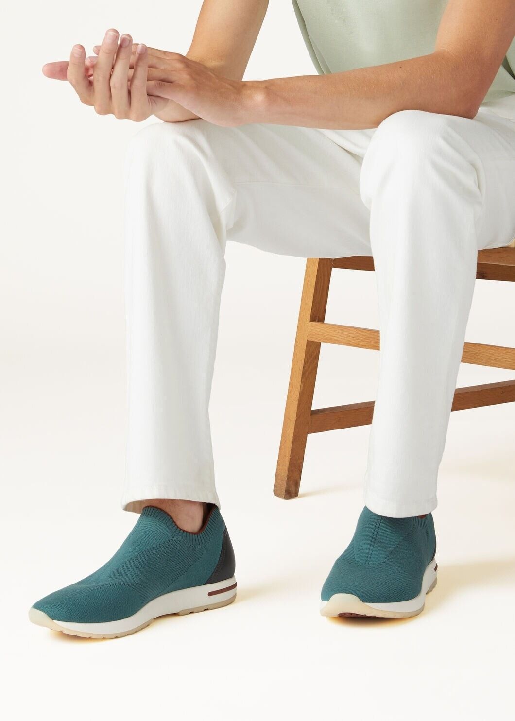 Loro Piana o1srvl11e0325 Lp Flexy Active Sneakers in Green Size US 9.5 / EU 42-43 - 2 Thumbnail