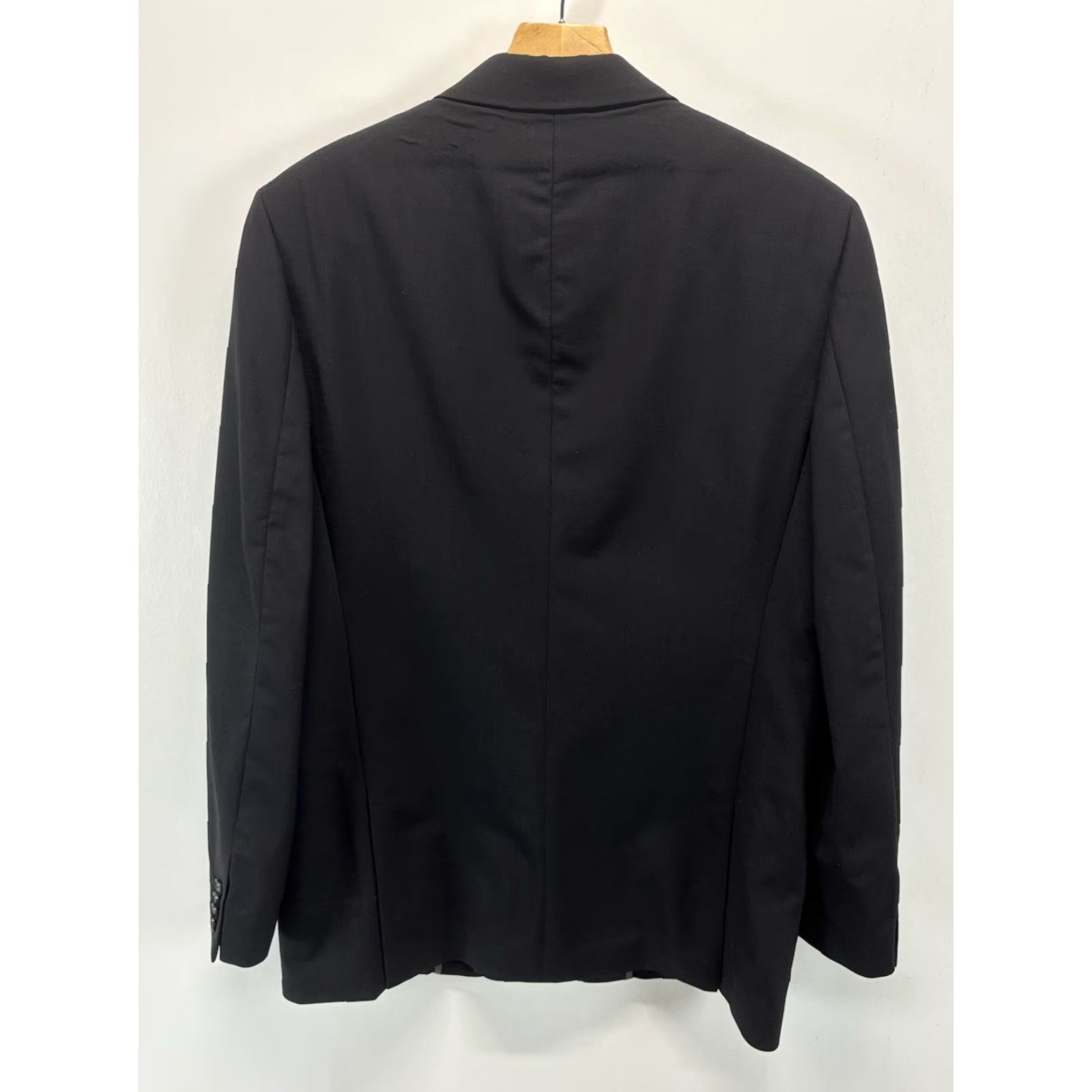 Express EXPRESS Black Blazer Jacket 40R Mens Classic Wool Solid Business Career Size 40R - 3 Thumbnail
