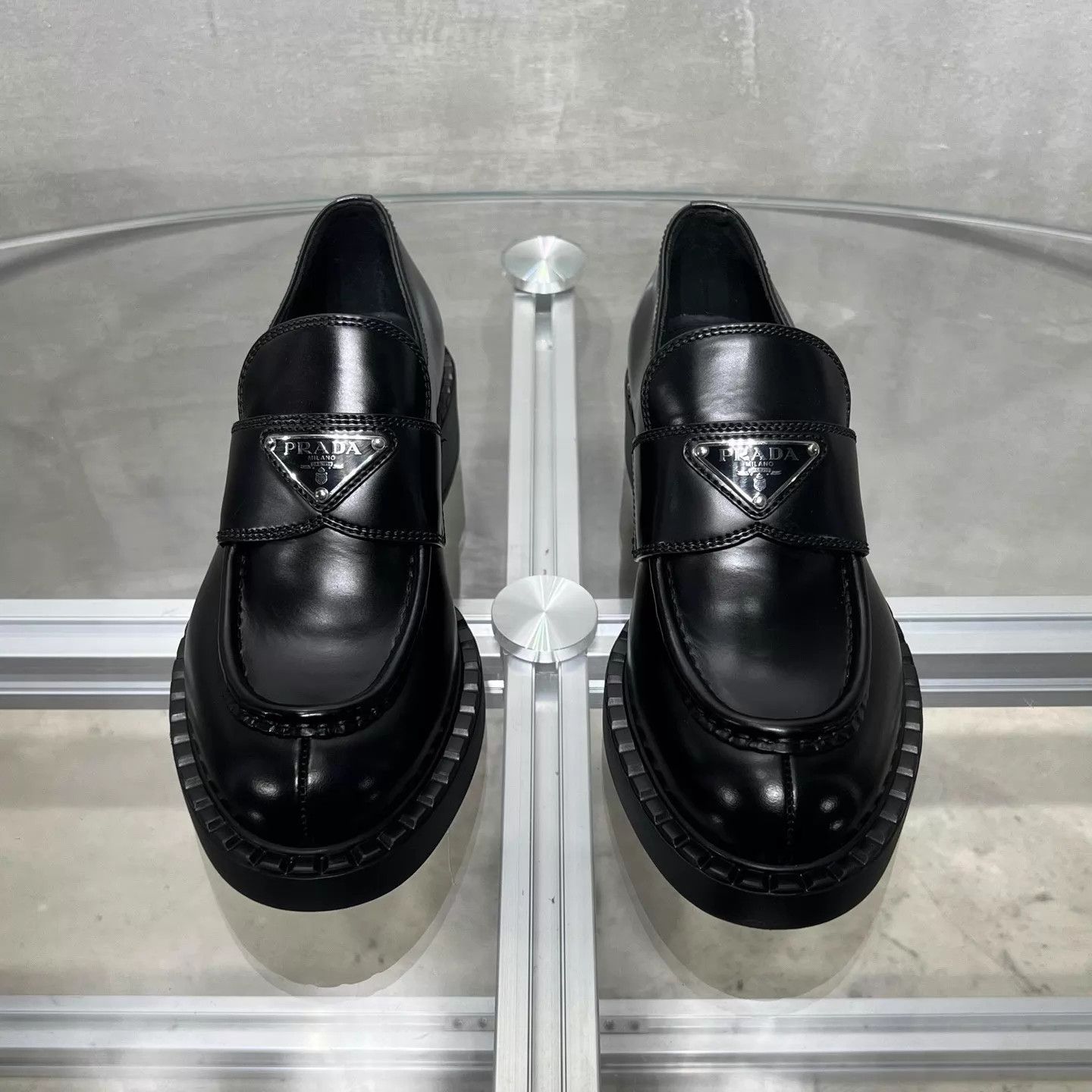 Prada Prada Black Triangle Logo Loafer Size 36 (New with Box) Size US 5.5 / IT 35.5 - 1 Thumbnail