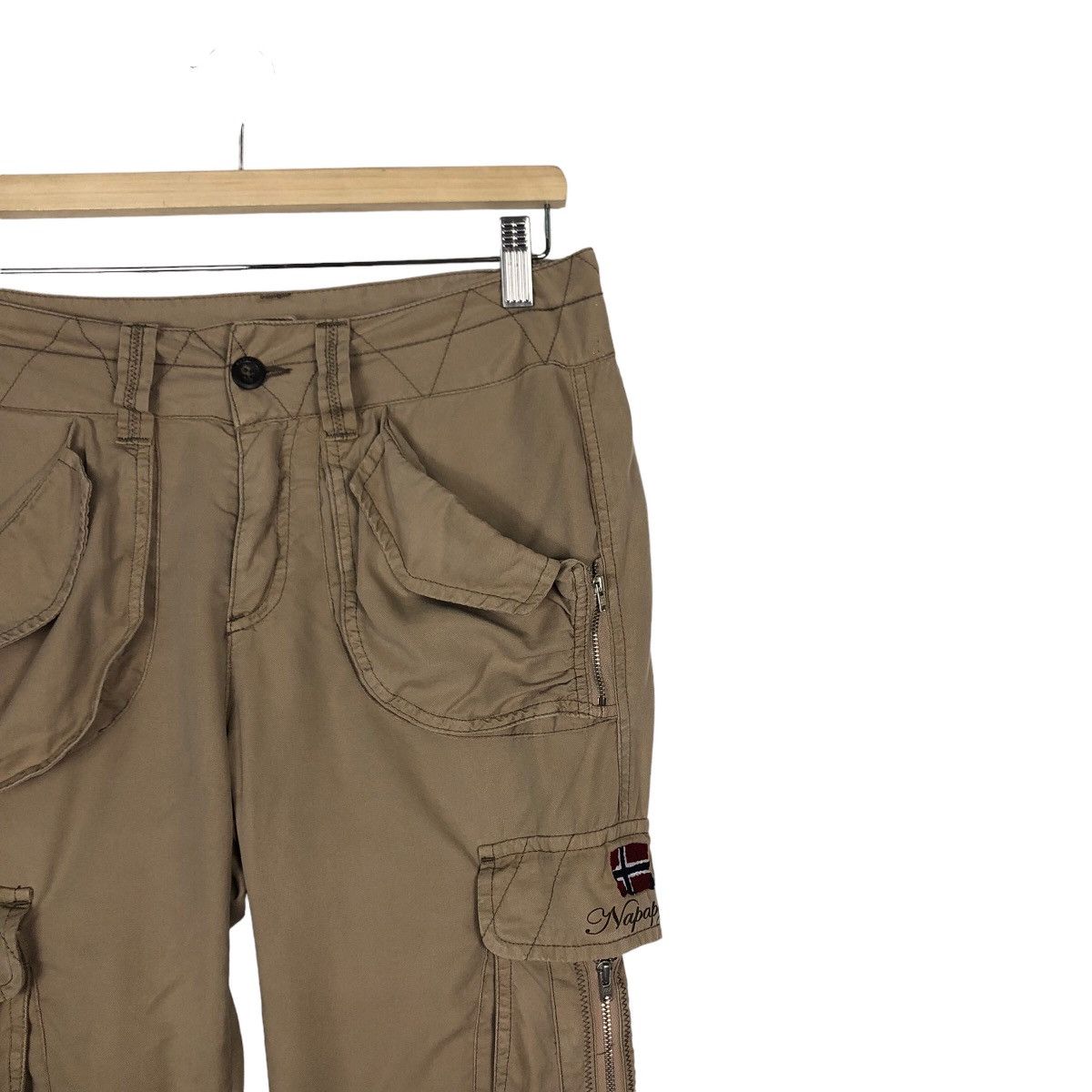 Napapijri 🔥Rich Brown - Hunting Bondage Cargo Pants Multi Pocket Size US 30 / EU 46 - 5 Thumbnail