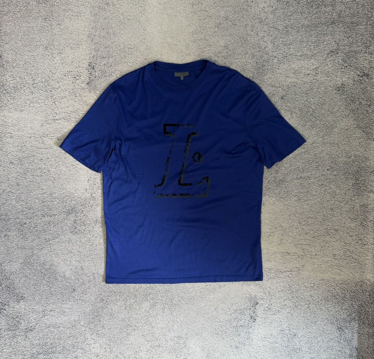 Lanvin Lanvin Mens Flocked Logo T-Shirt S Italy Designer Luxury Tee Size US S / EU 44-46 / 1 - 1 Thumbnail