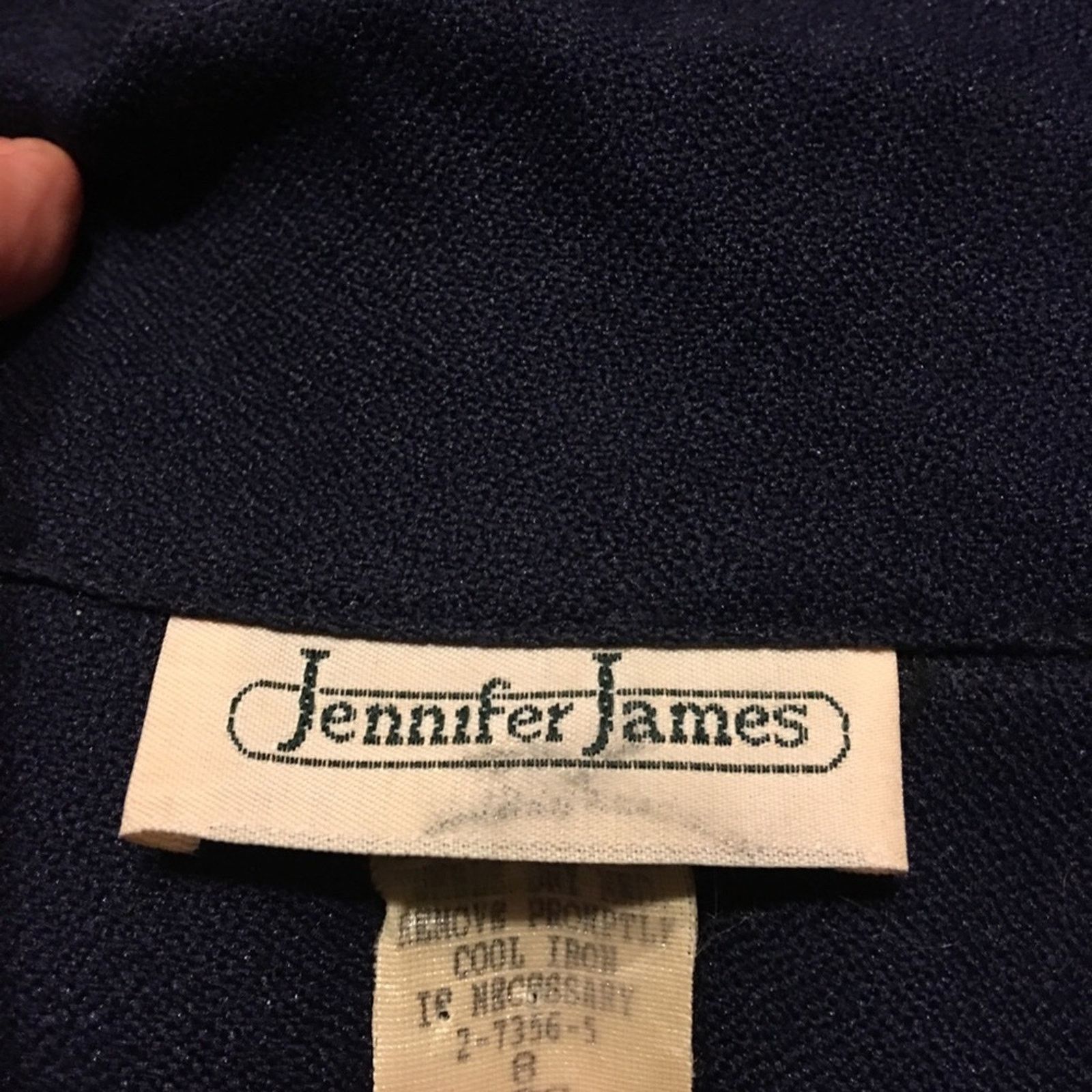 Vintage Jennifer James navy button jacket & skirt set suit Size M / US 6-8 / IT 42-44 - 8 Thumbnail