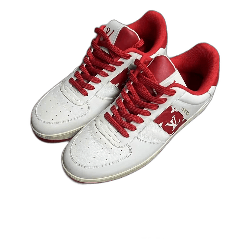 Louis Vuitton Louis Vuitton White Red Low-Top Fashion Sneakers Size US 7 / EU 40 - 1 Thumbnail