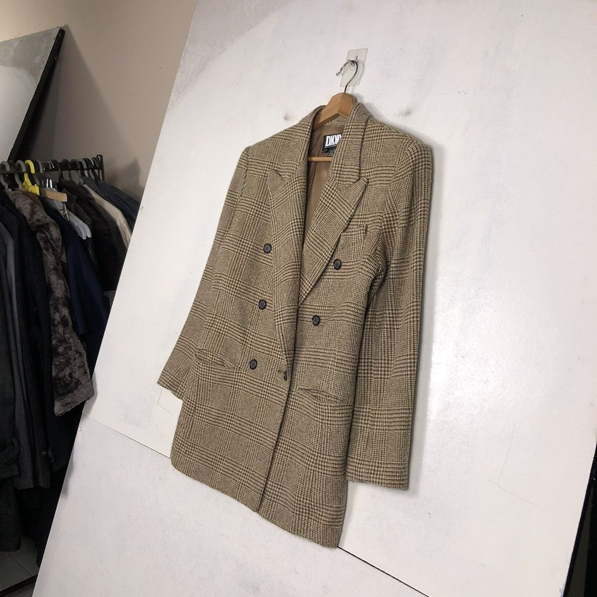 DKNY 📌VINTAGE WOOL JACKET DKNY CHECK ISSEY MIYAKE Size US S / EU 44-46 / 1 - 3 Thumbnail