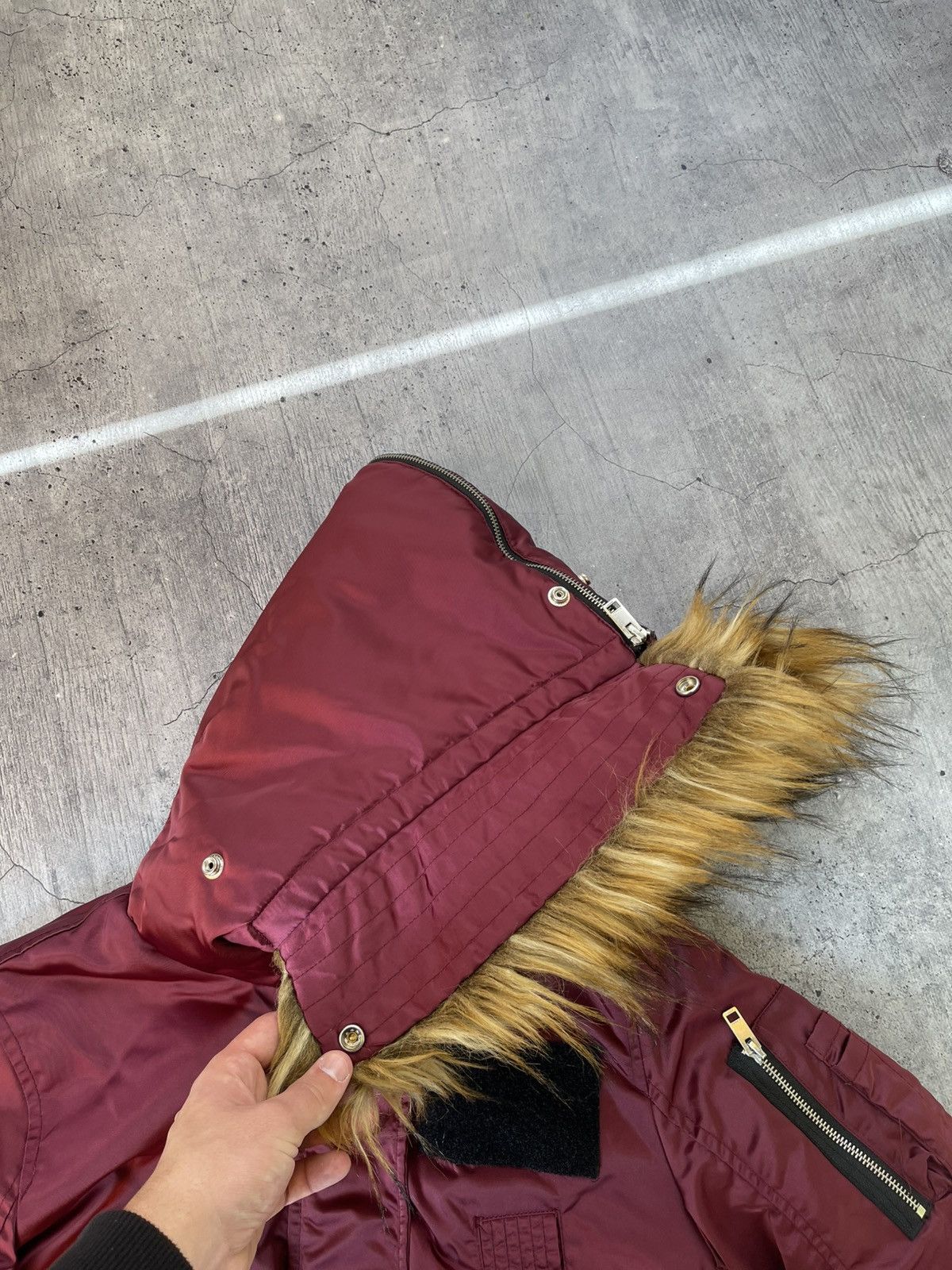 Diesel × Japanese Brand Diesel Rick Owens Style Puffer Bomber Jacket Fur Hood Size US XXS / EU 40 - 14 Thumbnail