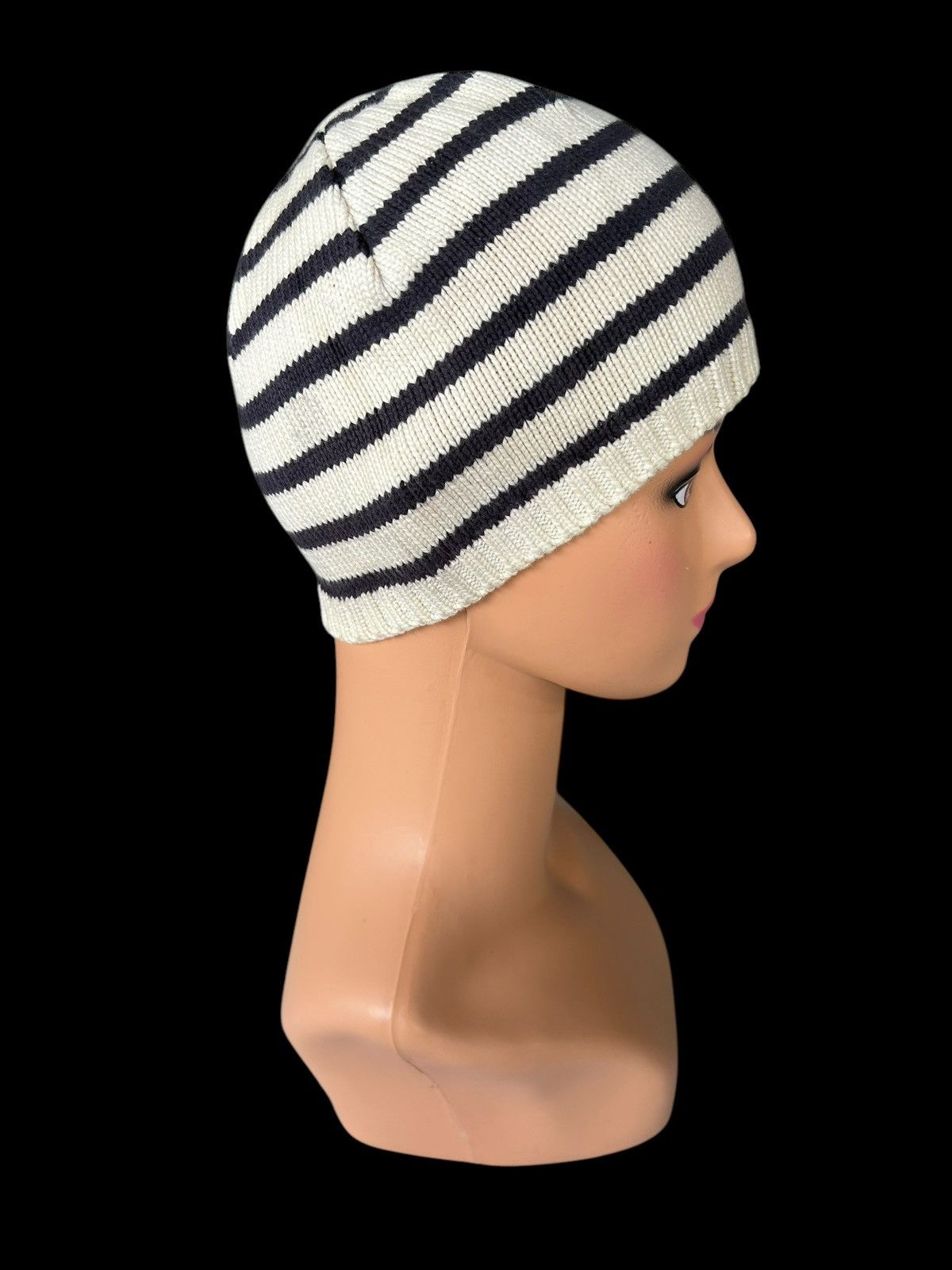 Armani × Designer × Vintage ARMANI J. made In Itlay stripe Knitt Beanie Size ONE SIZE - 3 Thumbnail