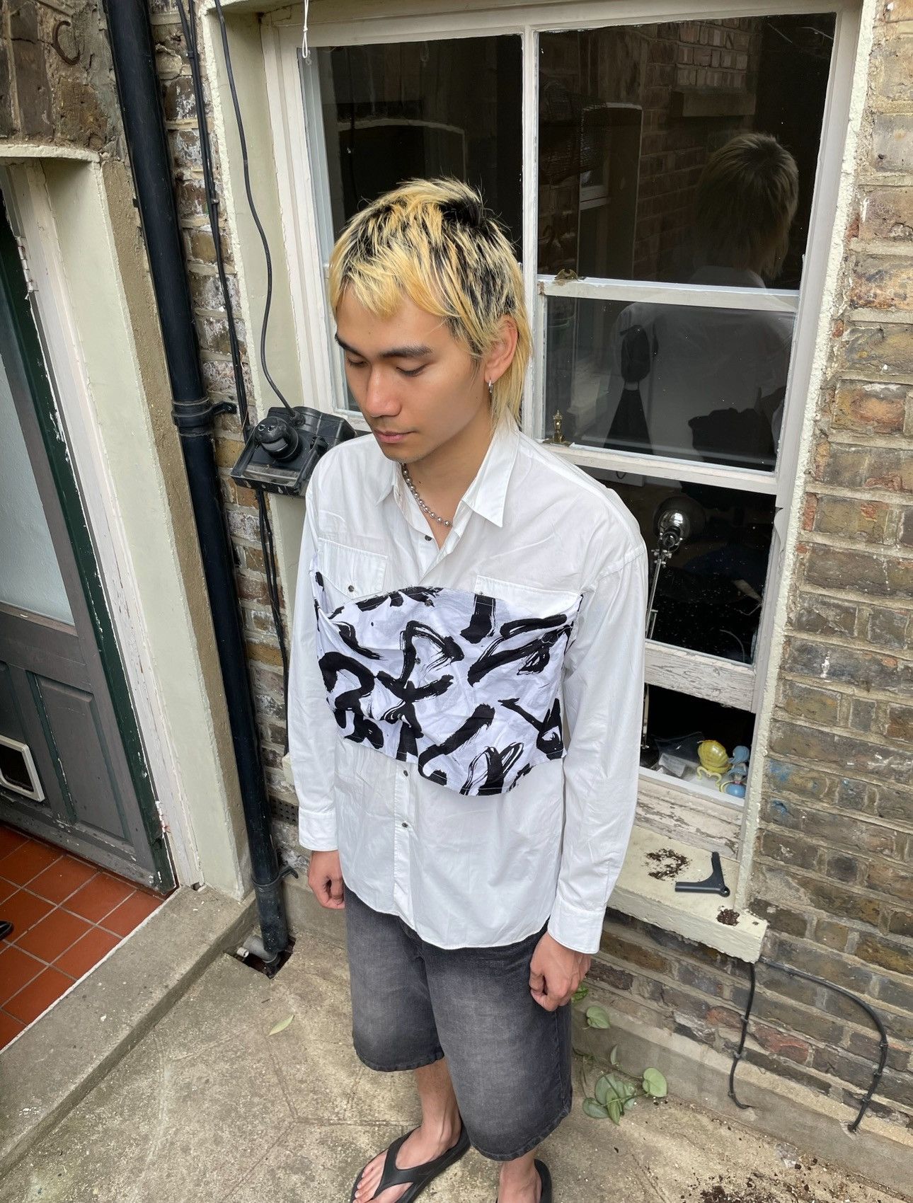 KOZABURO SS19 Calligracamo Overlay Boxy-Fit Shirt Size US S / EU 44-46 / 1 - 7 Thumbnail