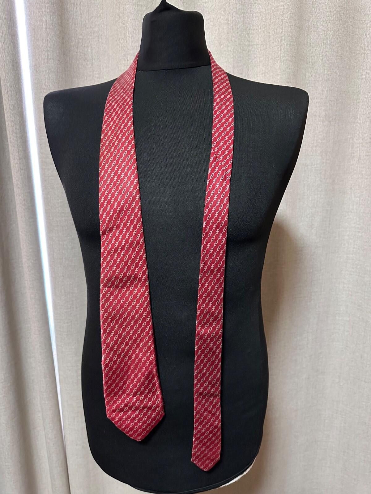 Celine Vintage Celine Geometric Print Silk Tie Size ONE SIZE - 1 Thumbnail