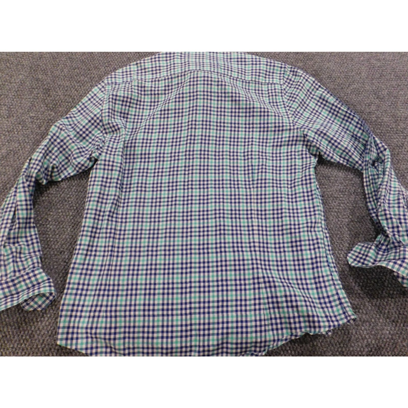 Vintage Hyden Yoo Mens Shirt L Blue Plaid Button-Down Collar Long Sleeve Button Up - Regular, Red Accent Logo Western All Seasons Size US L / EU 52-54 / 3 - 6 Thumbnail